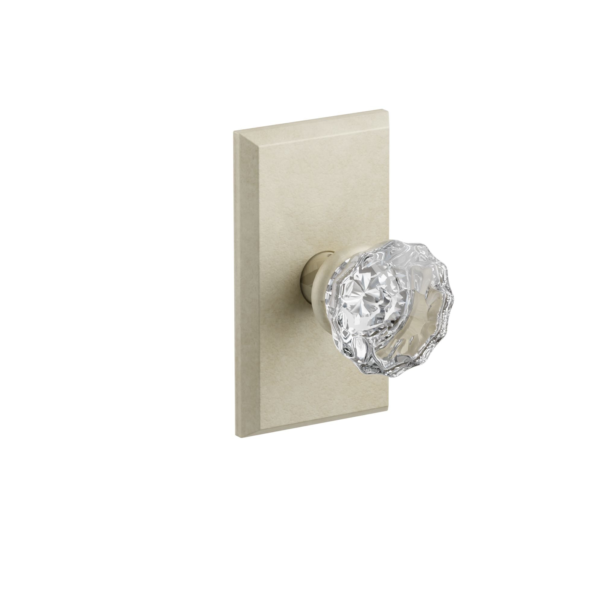 Emtek Astoria Glass Knob Set with Sandcast Bronze #3 Rosette