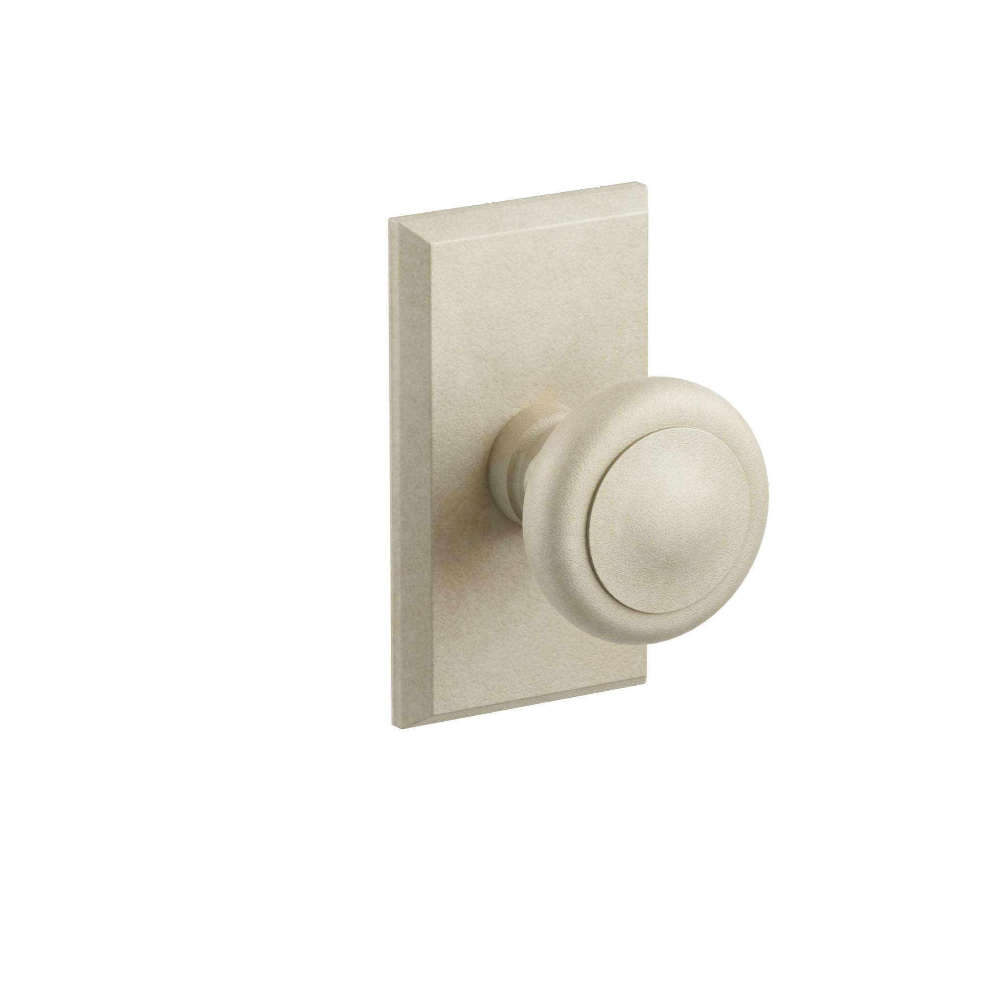 Emtek Concealed Fastener Butte Knob Set with Sandcast Bronze #3 Rosette