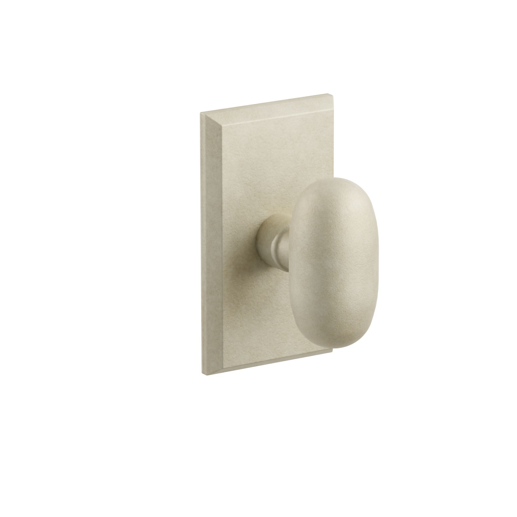Emtek Concealed Fastener Egg Knob Set with Sandcast Bronze #3 Rosette