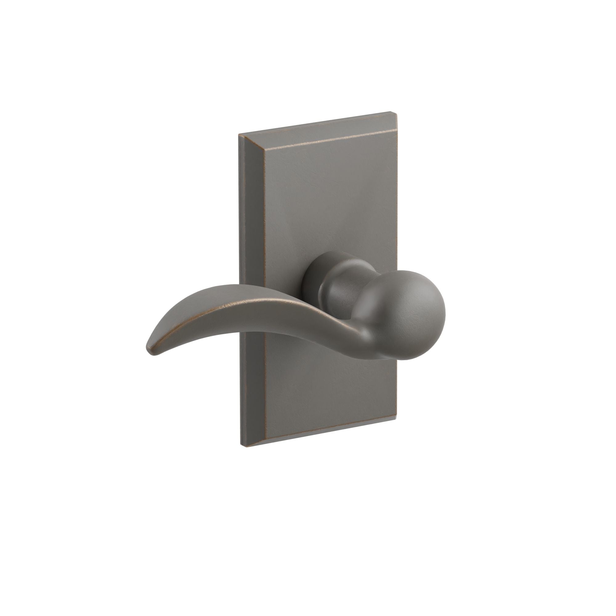 Emtek Durango Lever Set with Sandcast Bronze #3 Rosette