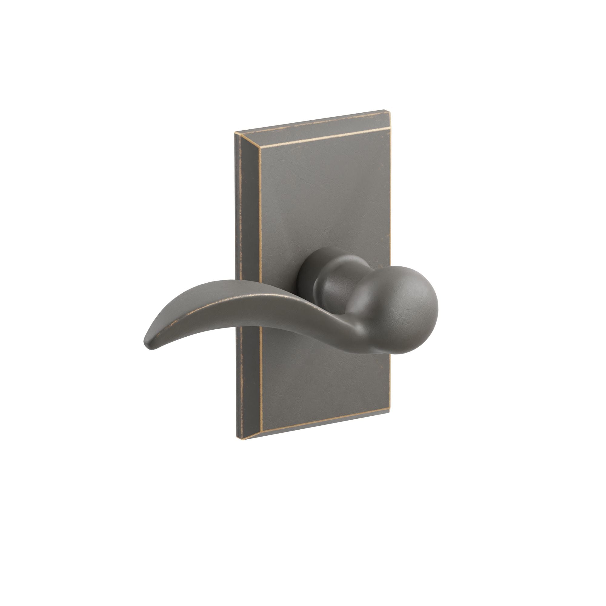Emtek Concealed Fastener Durango Lever Set with Sandcast Bronze #3 Rosette