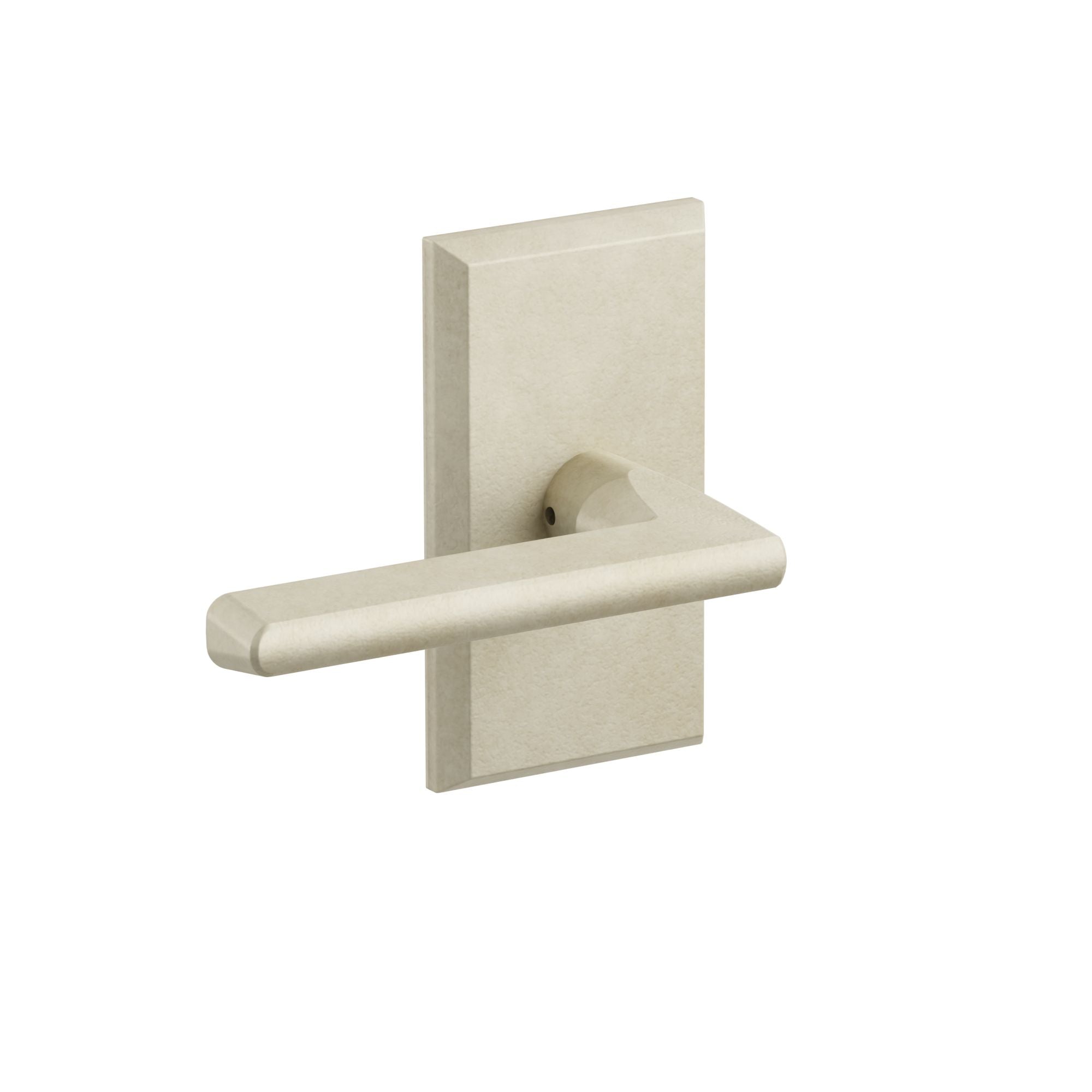 Emtek Concealed Fastener Lariat Lever Set with Sandcast Bronze #3 Rosette