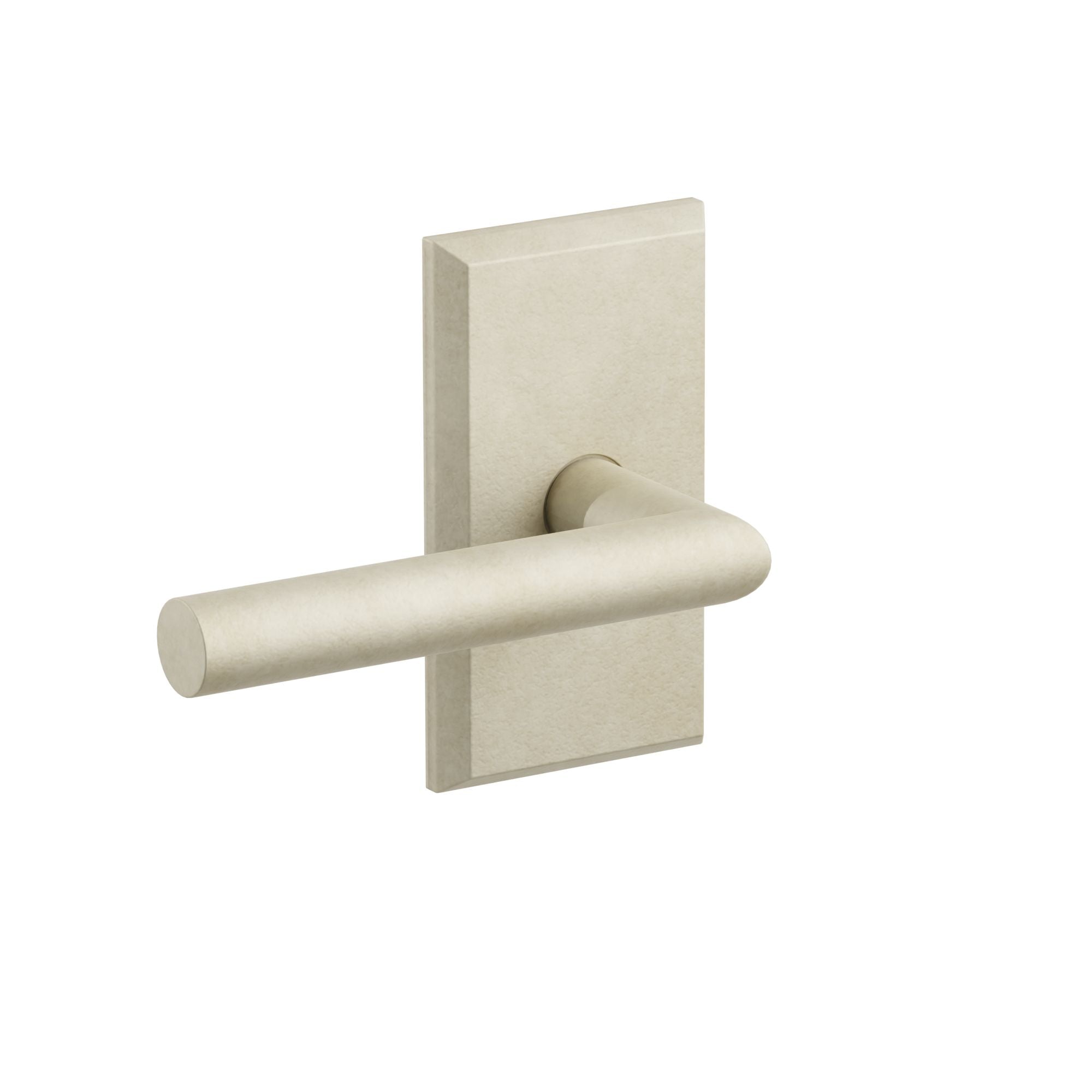 Emtek Concealed Fastener Mariposa Lever Set with Sandcast Bronze #3 Rosette