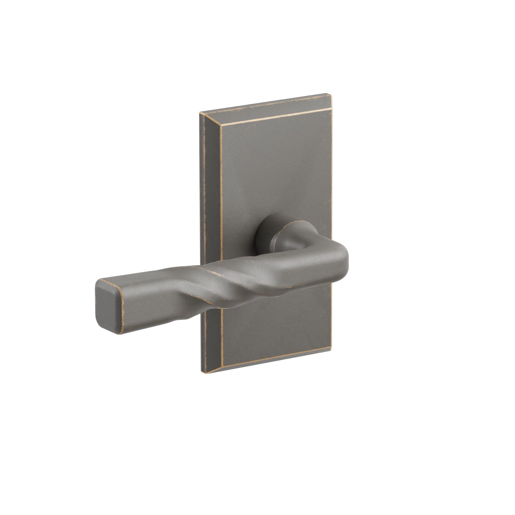 Emtek Concealed Fastener Montrose Lever Set with Sandcast Bronze #3 Rosette