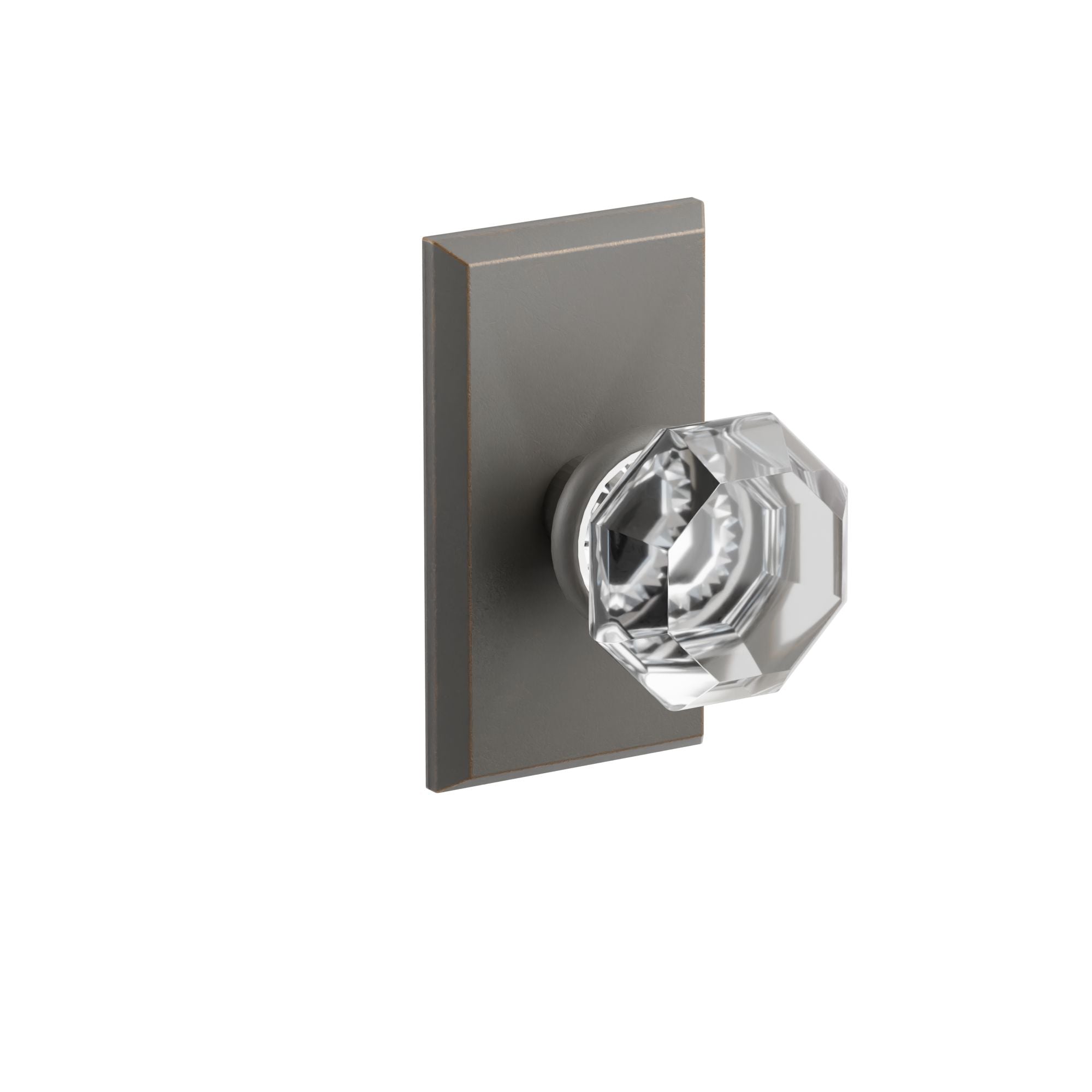 Emtek Concealed Fastener Old Town Knob Set with Sandcast Bronze #3 Rosette