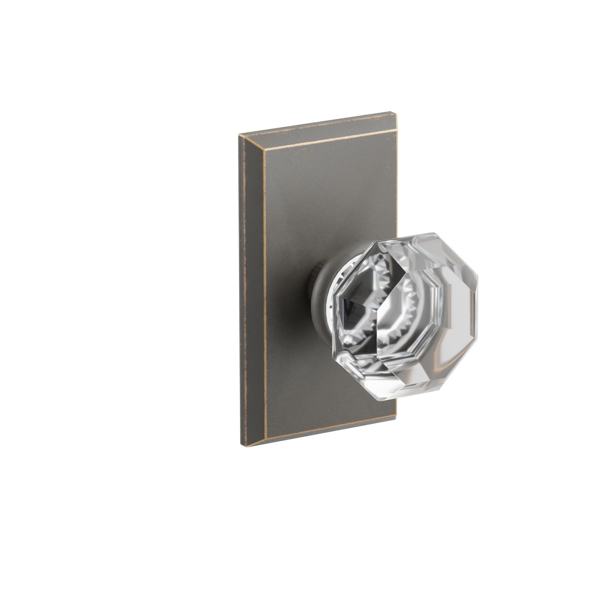 Emtek Concealed Fastener Old Town Knob Set with Sandcast Bronze #3 Rosette