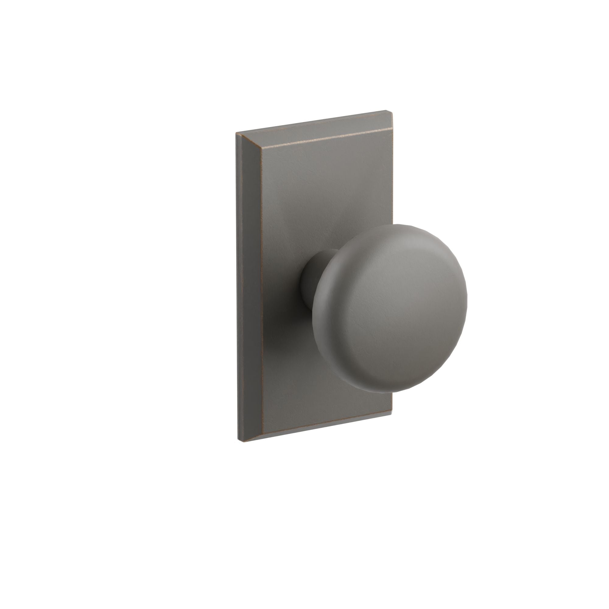 Emtek Concealed Fastener Winchester Knob Set with Sandcast Bronze #3 Rosette