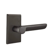 Emtek Concealed Fastener Aurora Lever Set with Sandcast Bronze #3 Rosette