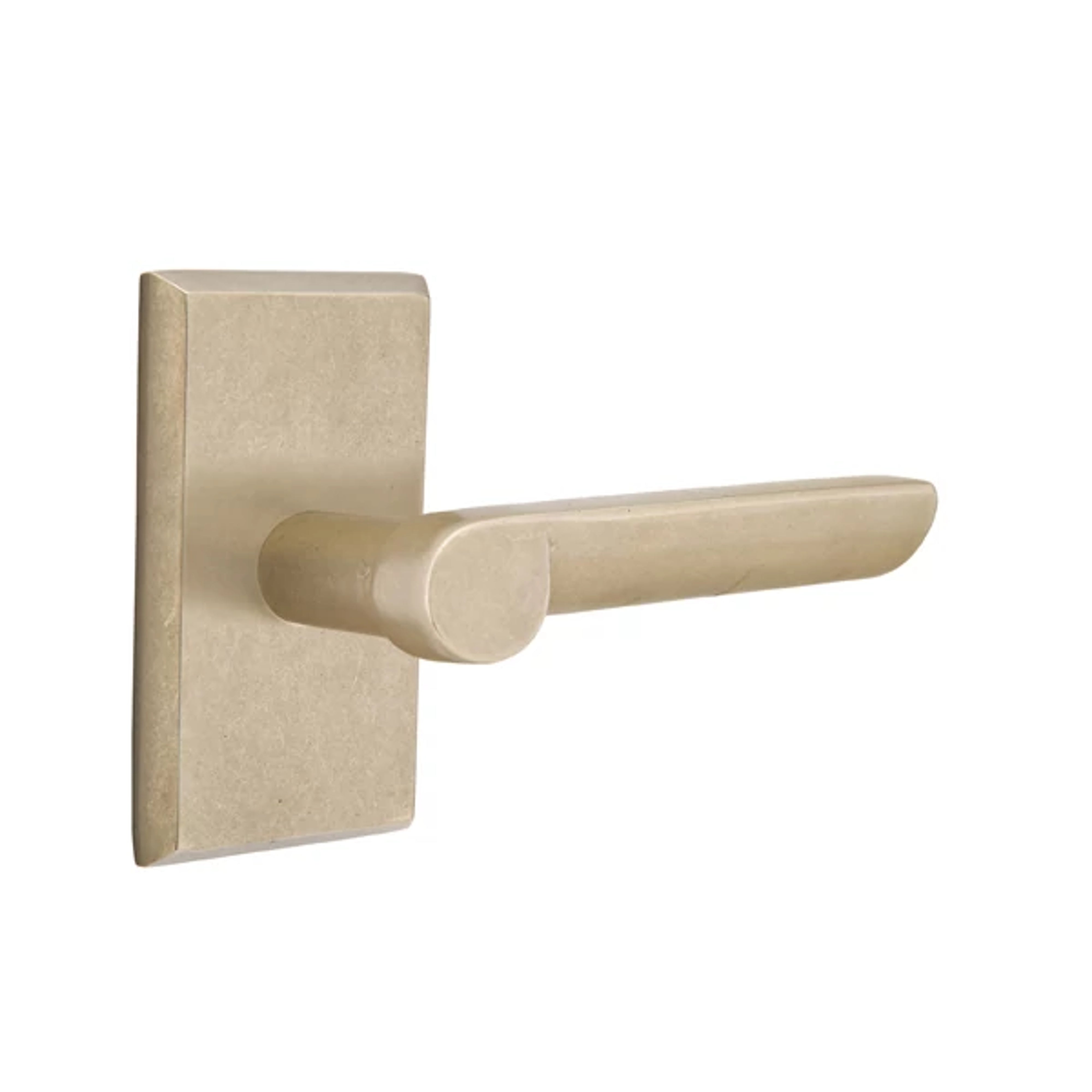 Emtek Aurora Lever Set with Sandcast Bronze #3 Rosette