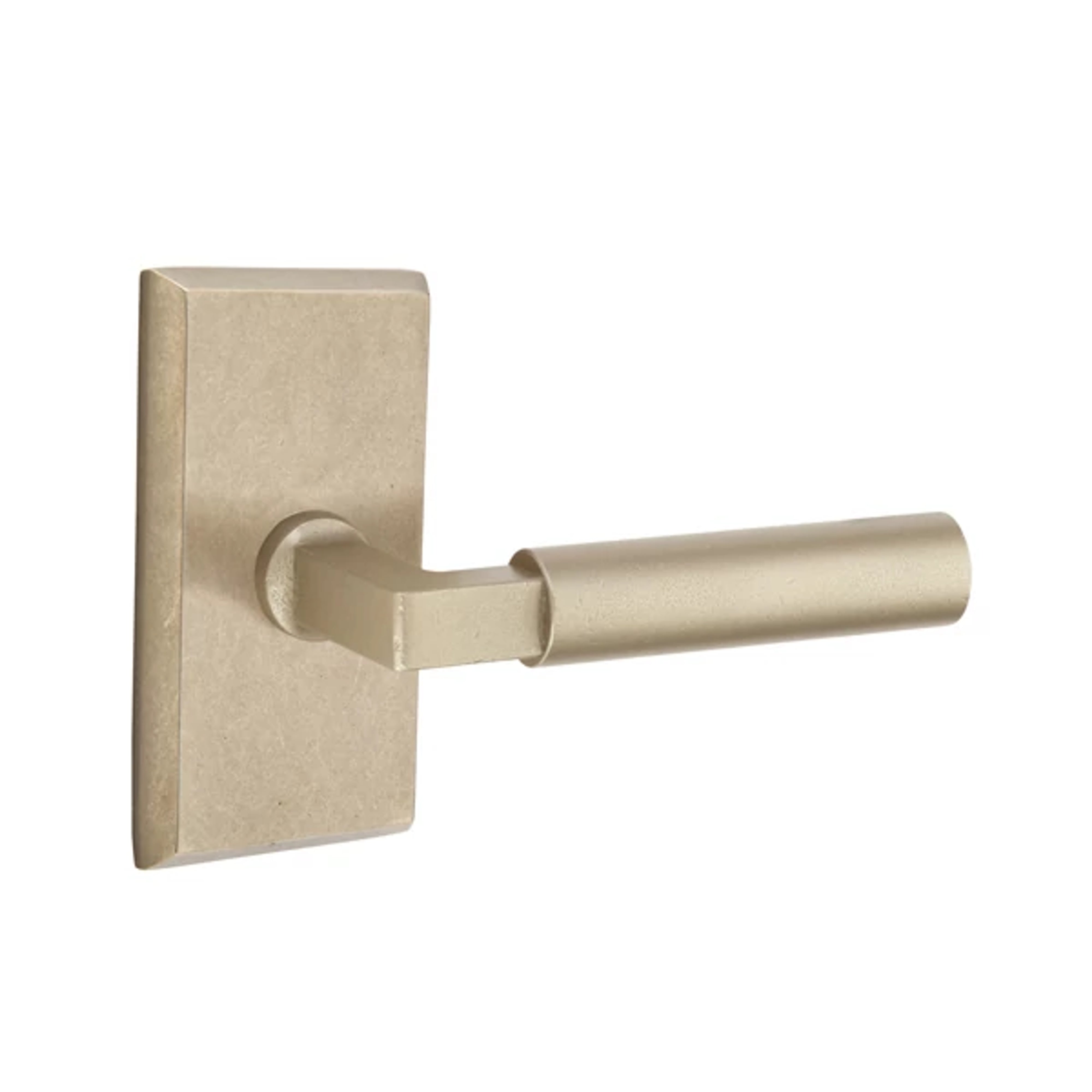 Emtek Bryce Lever Set with Sandcast Bronze #3 Rosette