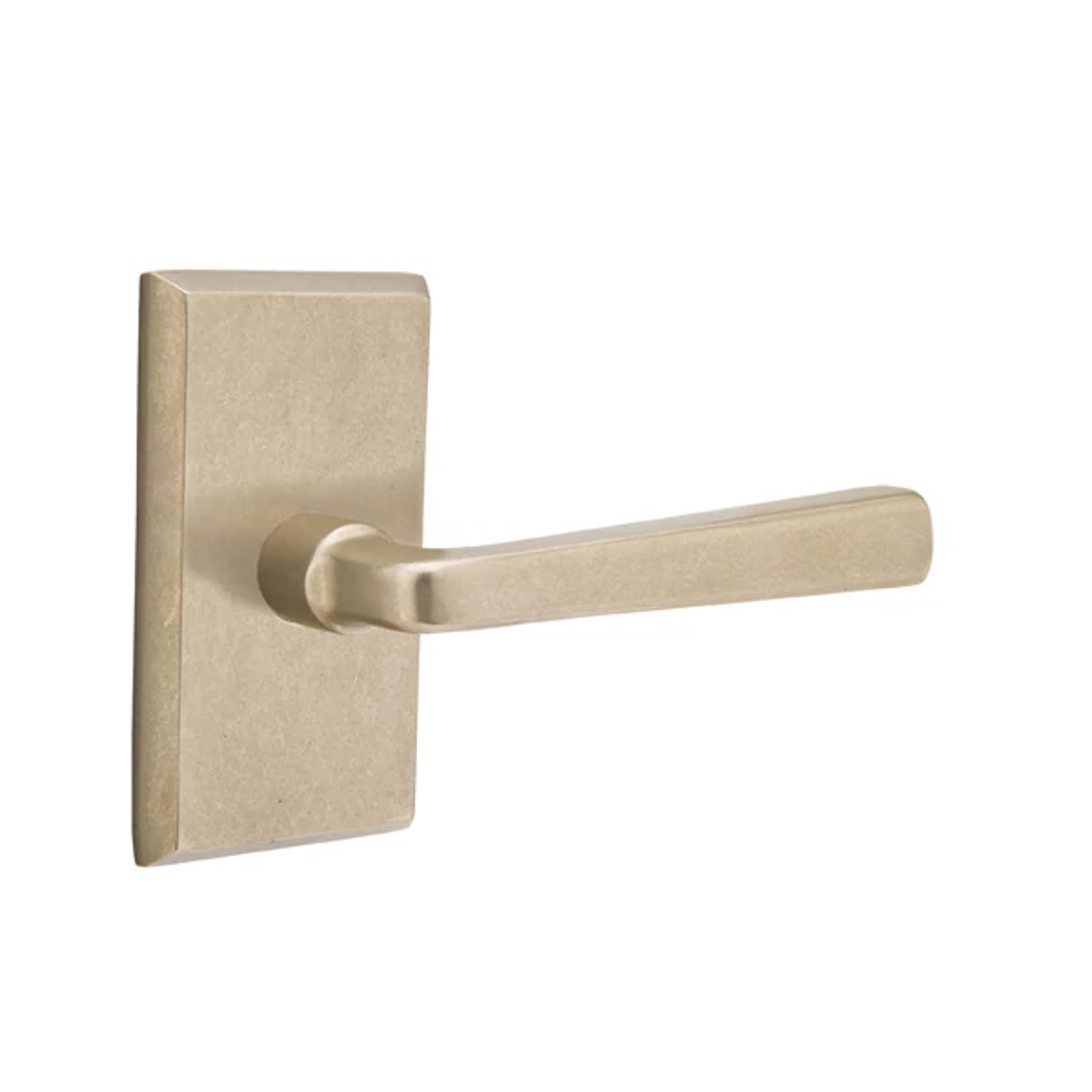 Emtek Cimarron Lever Set with Sandcast Bronze #3 Rosette