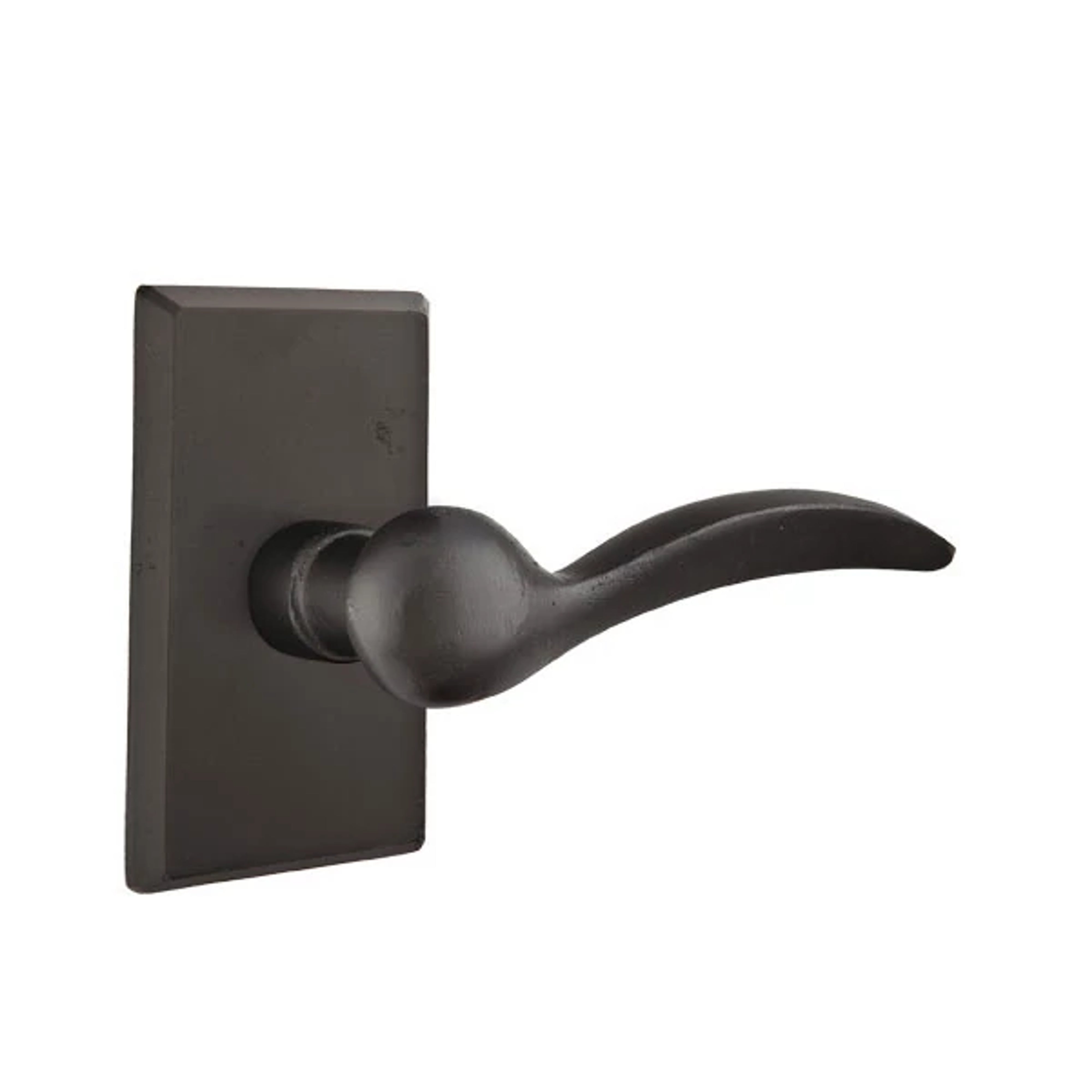 Emtek Durango Lever Set with Sandcast Bronze #3 Rosette
