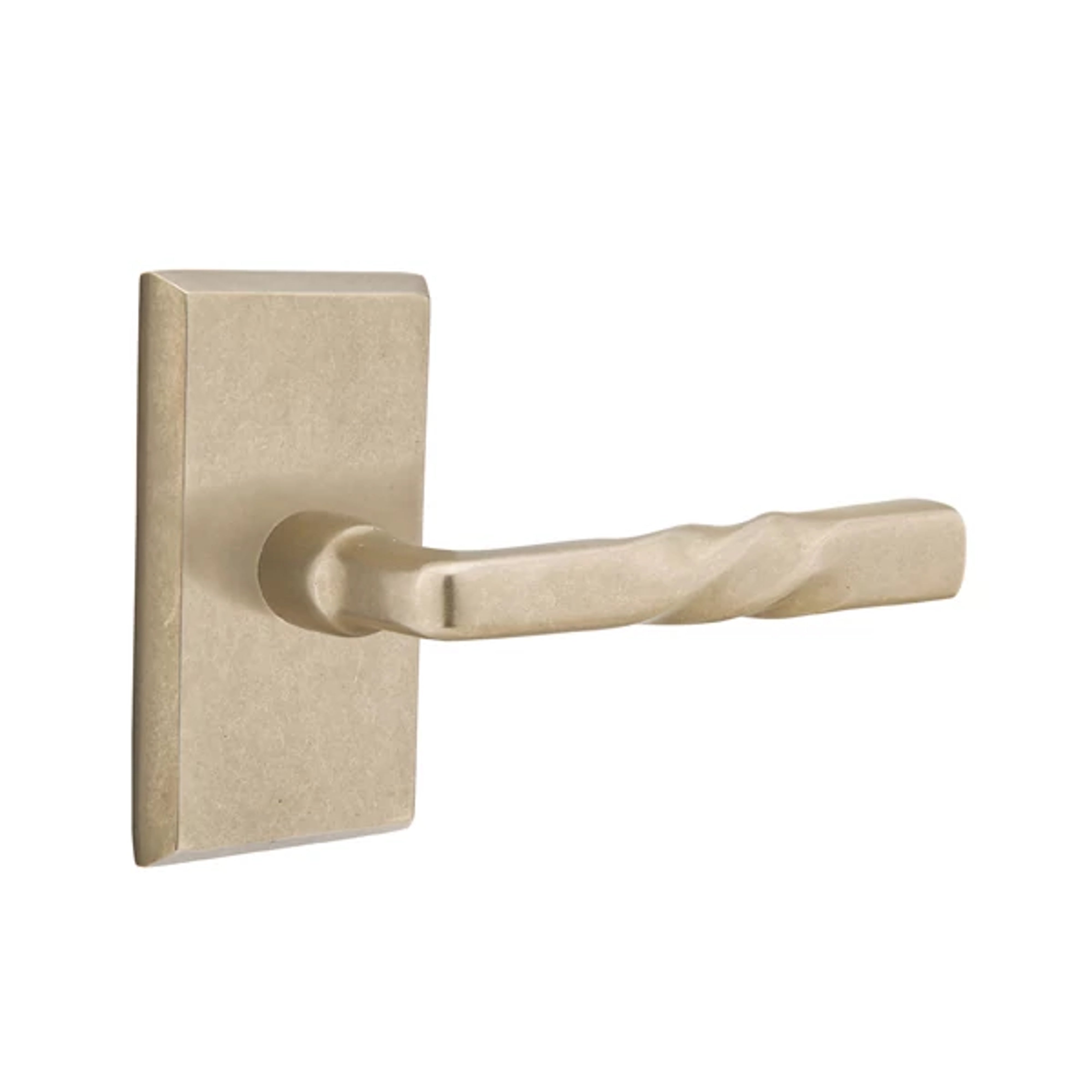 Emtek Concealed Fastener Montrose Lever Set with Sandcast Bronze #3 Rosette