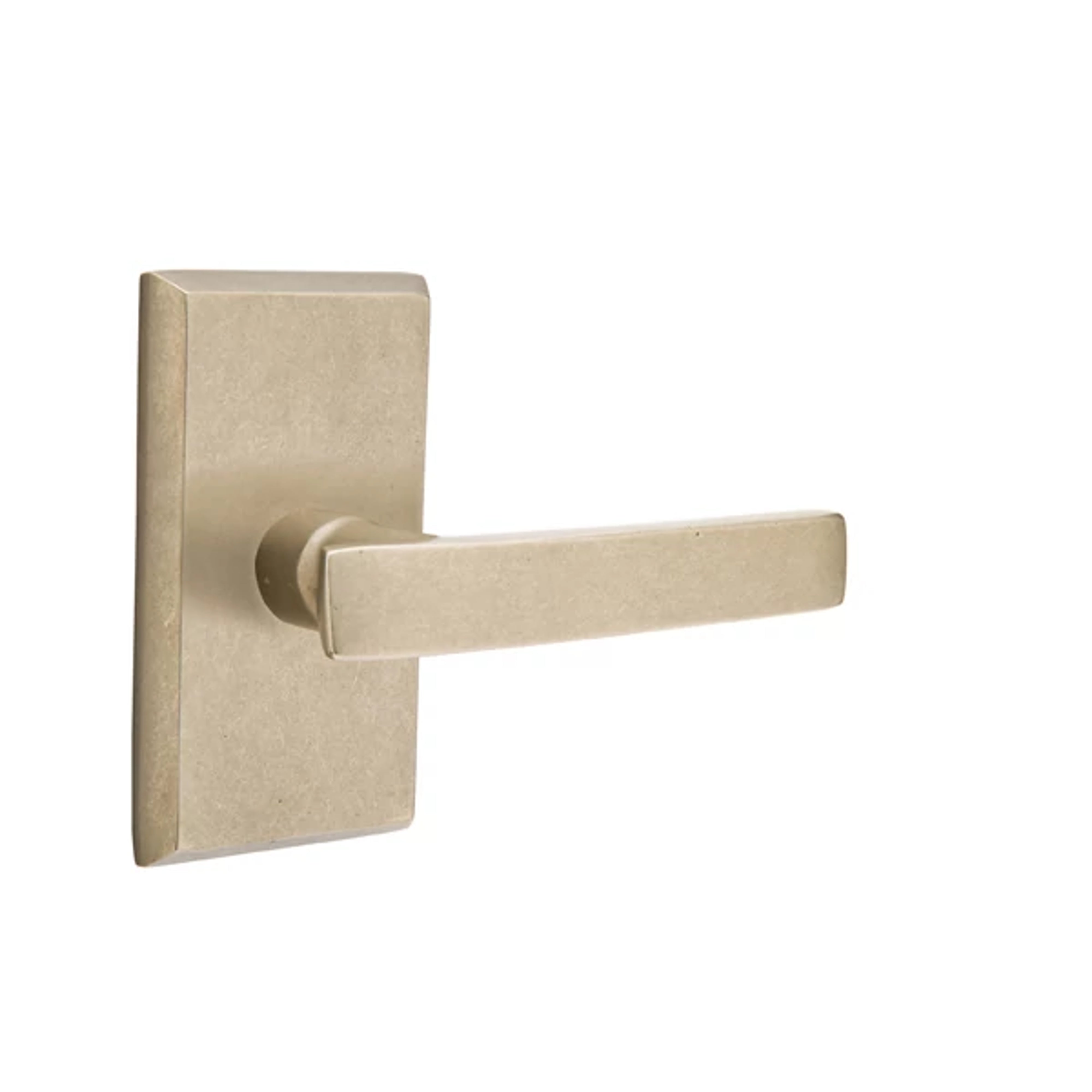 Emtek Yuma Lever Set with Sandcast Bronze #3 Rosette