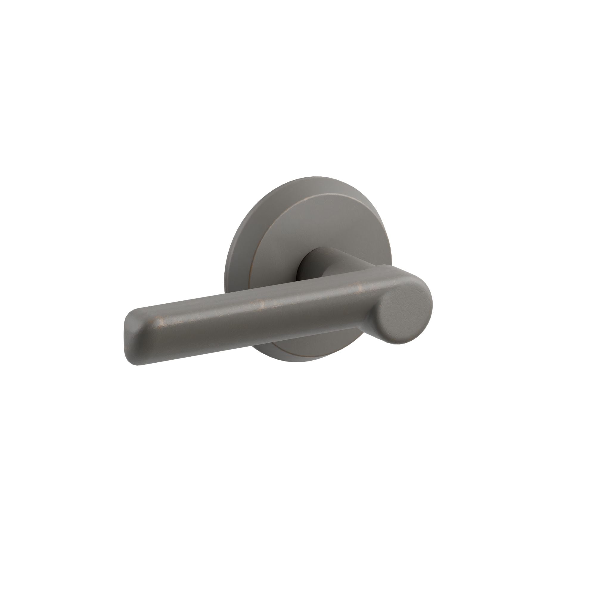 Emtek Concealed Fastener Aurora Lever Set with Sandcast Bronze #2 Rosette