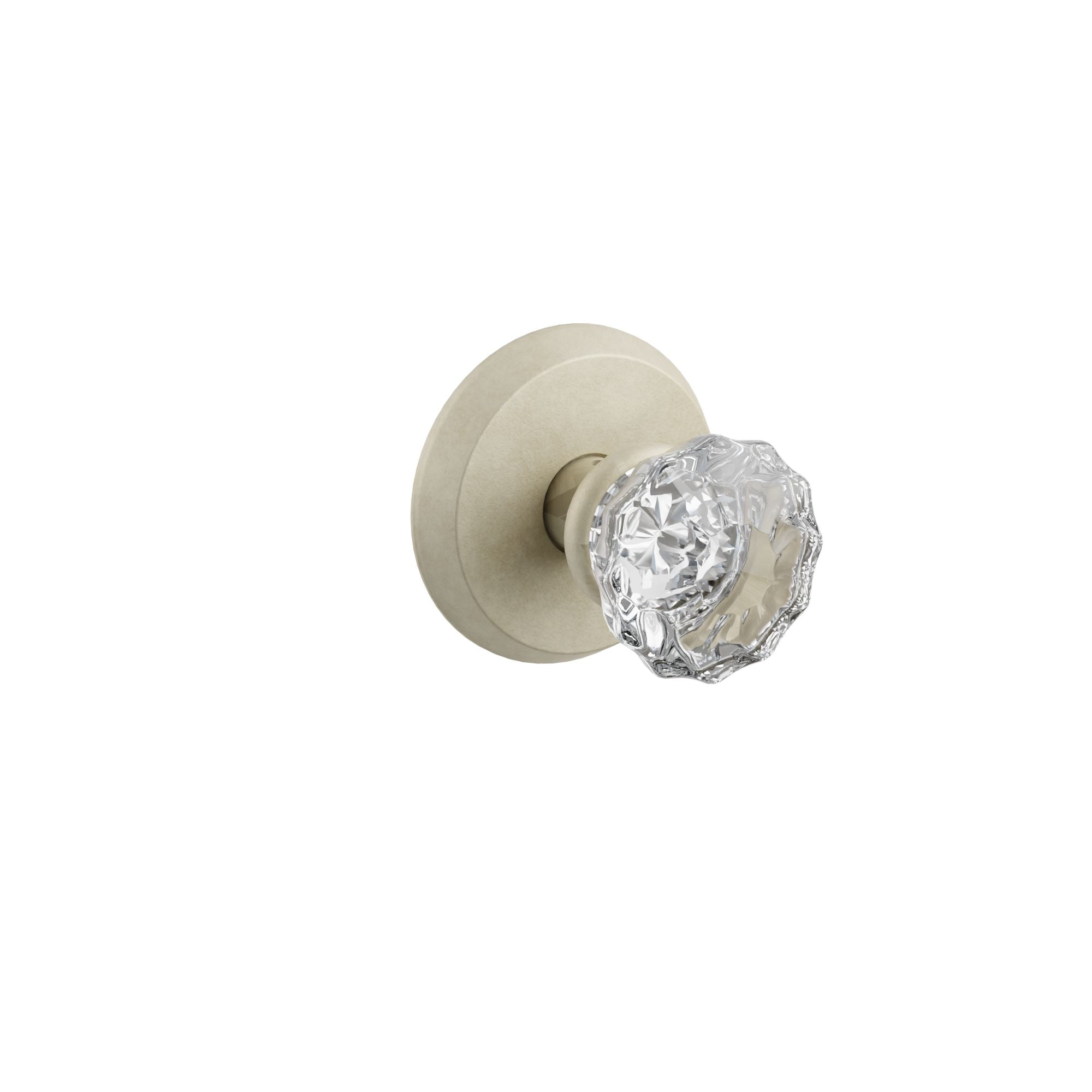 Emtek Concealed Fastener Astoria Glass Knob Set With Sandcast Bronze #2 Rosette