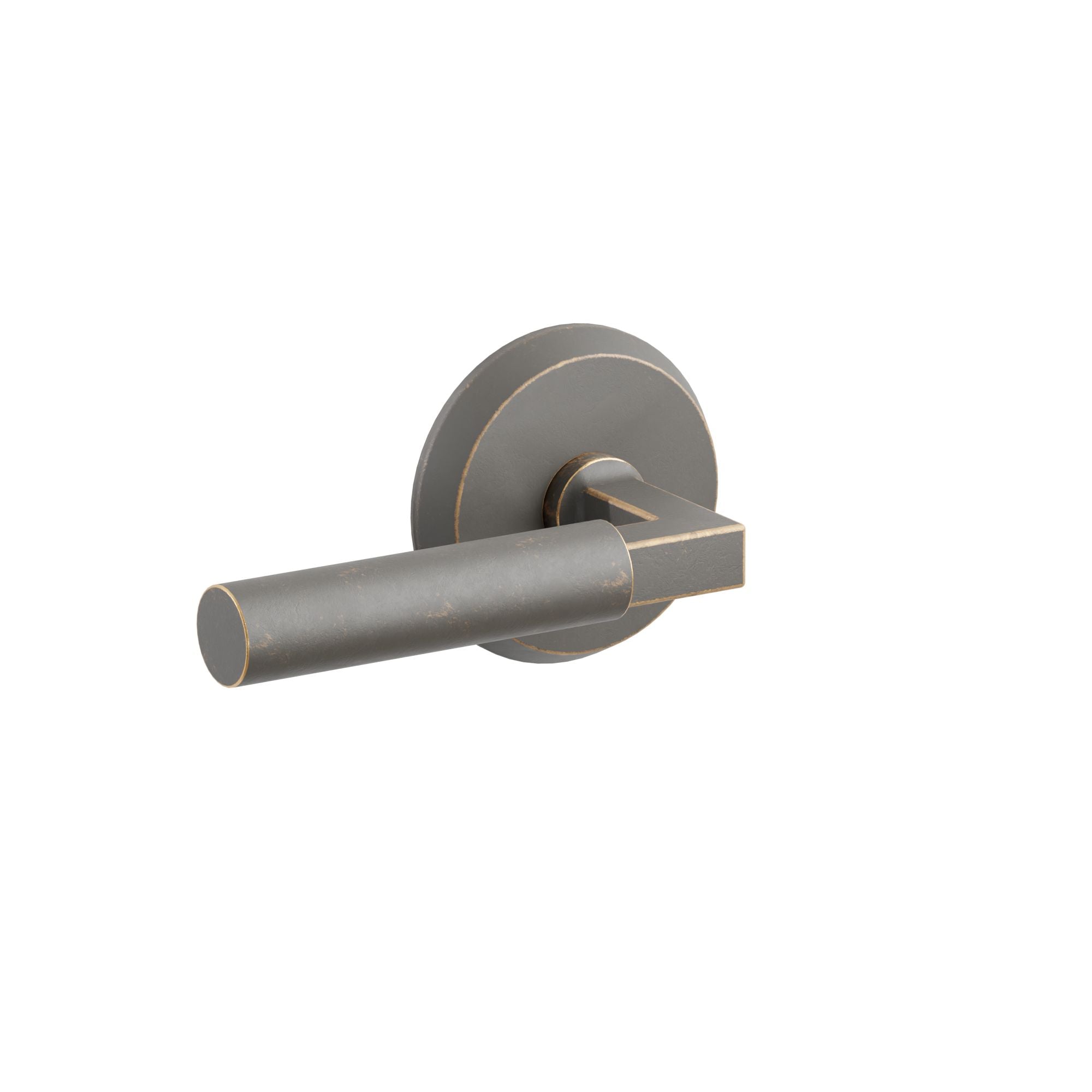 Emtek Concealed Fastener Bryce Lever Set with Sandcast Bronze #2 Rosette