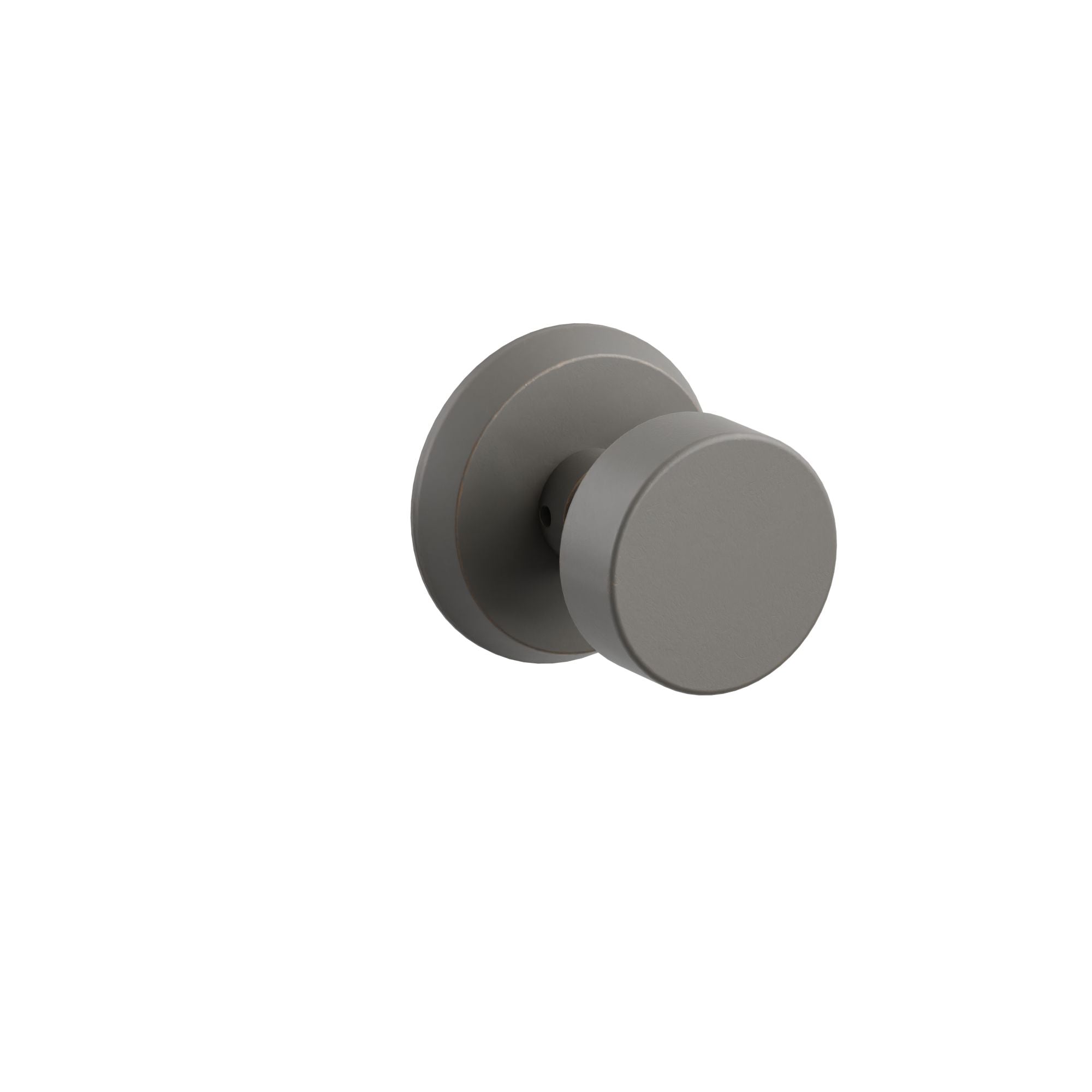 Emtek Concealed Fastener Round Knob Set with Sandcast Bronze #2 Rosette