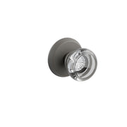 Emtek Georgetown Glass Knob Set with Sandcast Bronze #2 Rosette