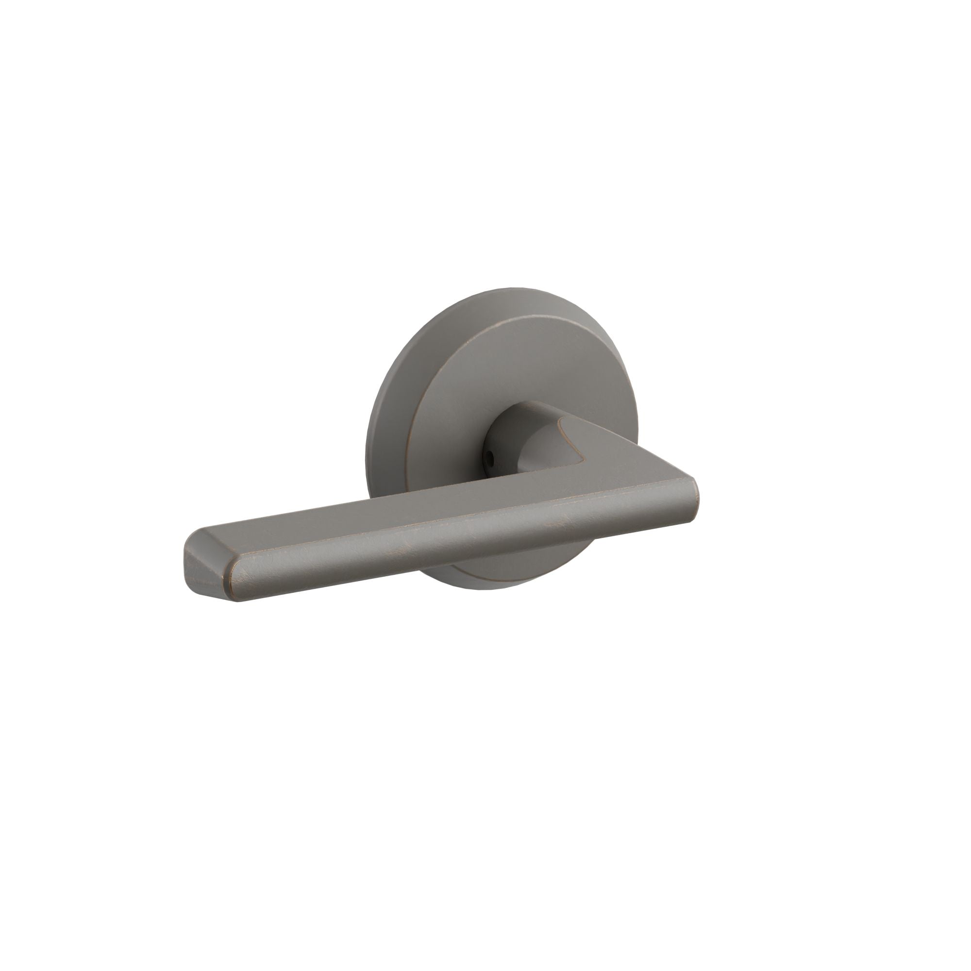 Emtek Concealed Fastener Lariat Lever Set with Sandcast Bronze #2 Rosette