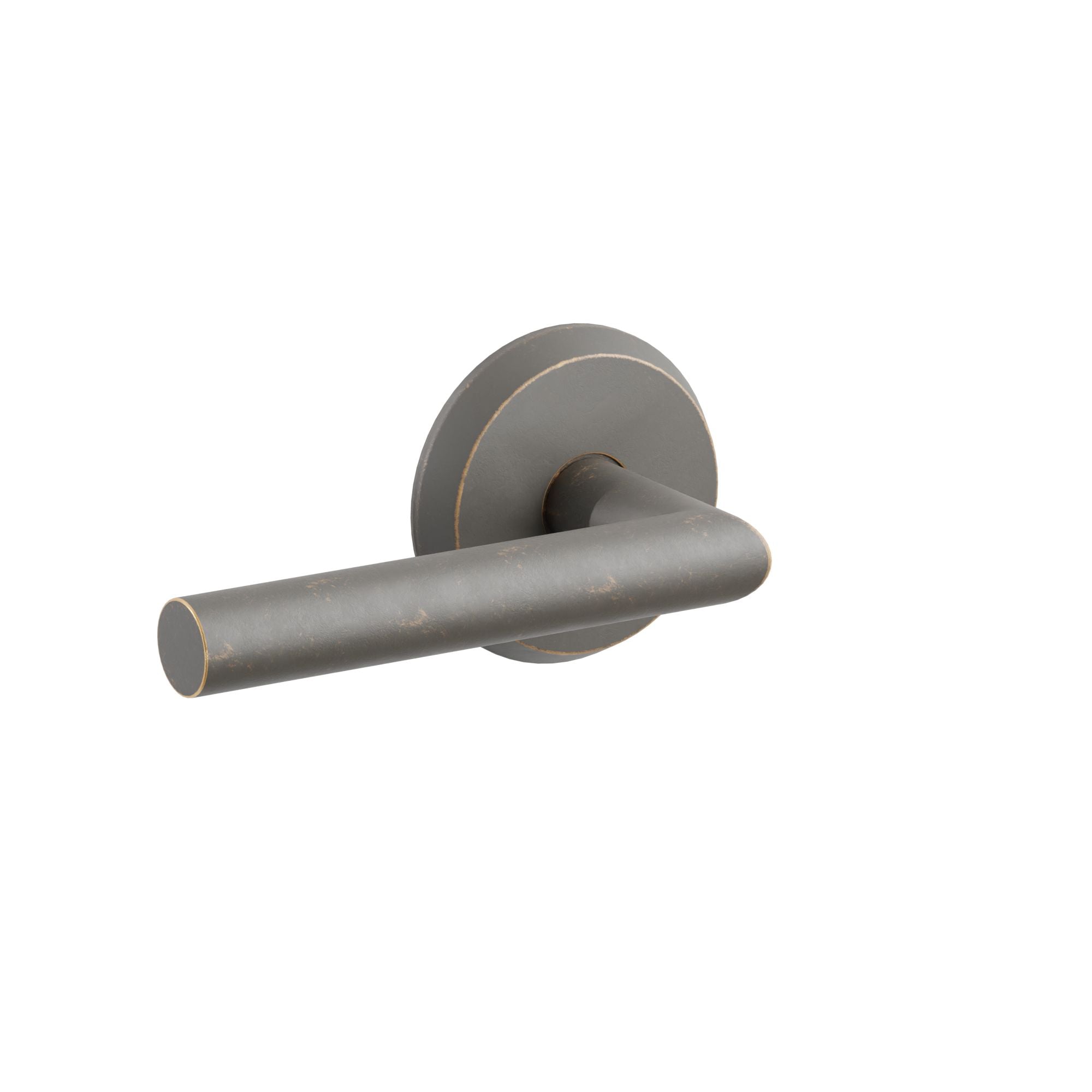 Emtek Concealed Fastener Mariposa Lever Set with Sandcast Bronze #2 Rosette