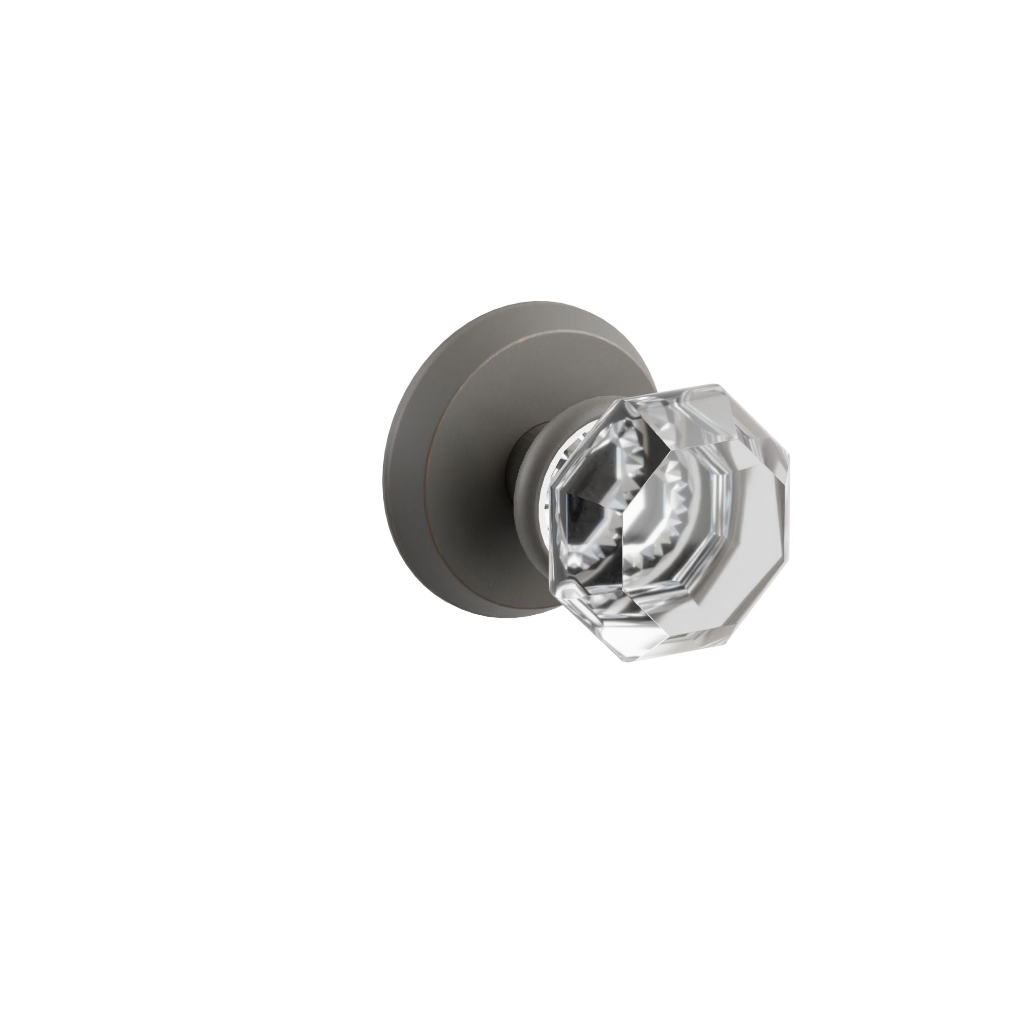 Emtek Concealed Fastener Old Town Knob Set with Sandcast Bronze #2 Rosette