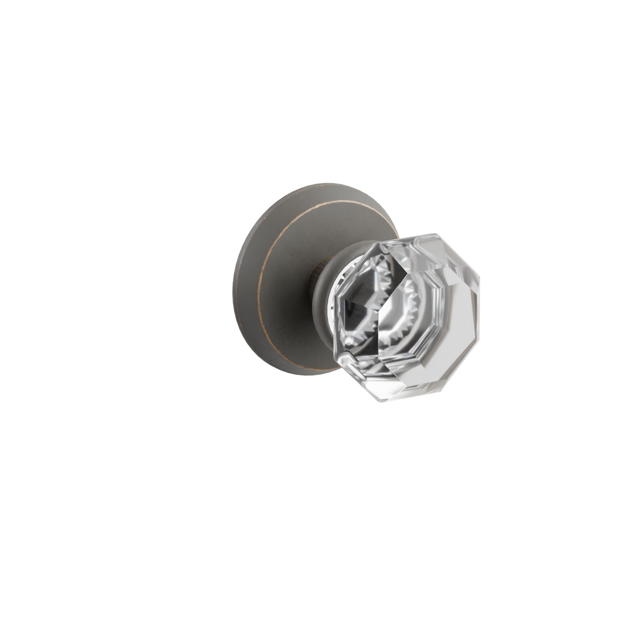 Emtek Concealed Fastener Old Town Knob Set with Sandcast Bronze #2 Rosette