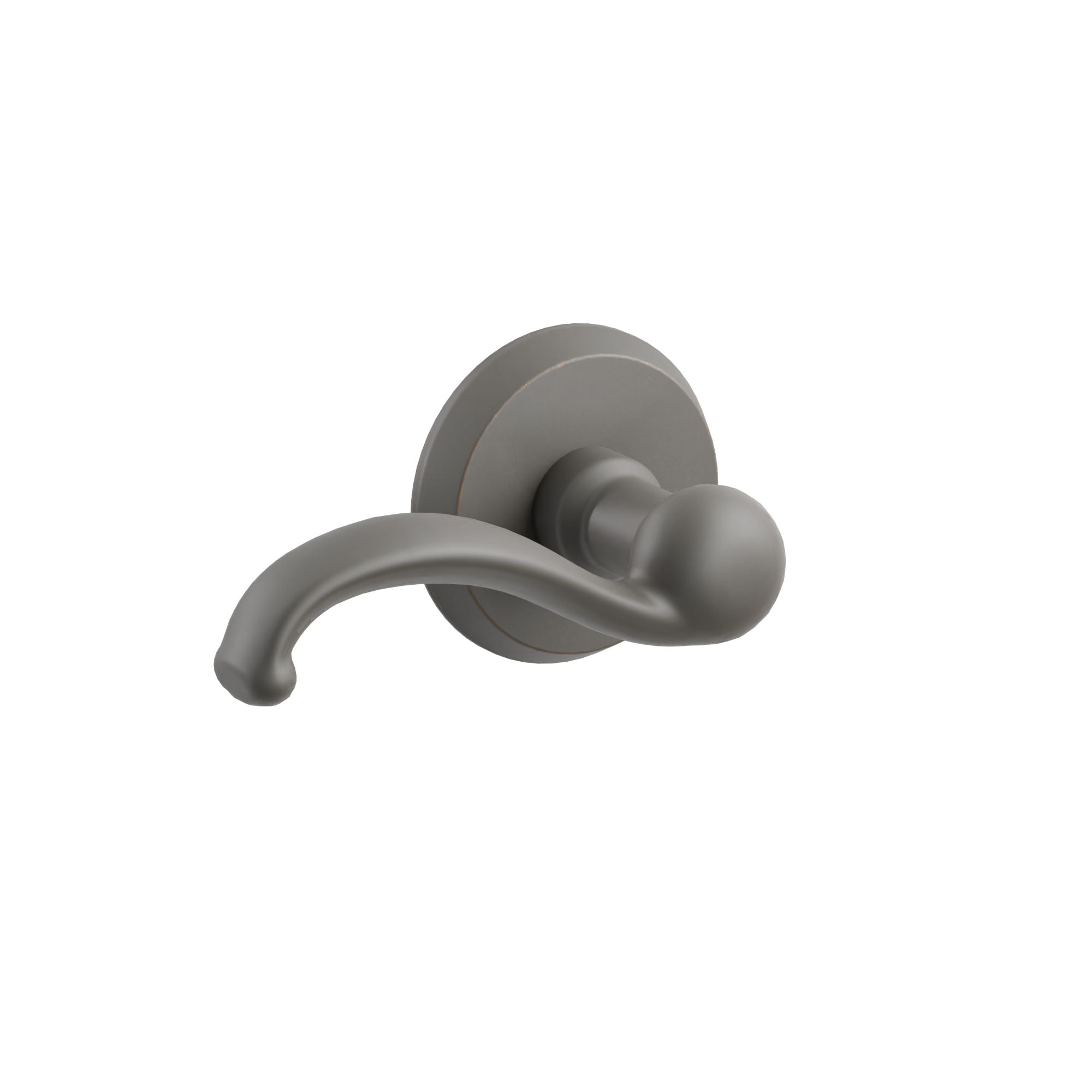 Emtek Concealed Fastener Teton Lver Set with Sandcast Bronze #2 Rosette