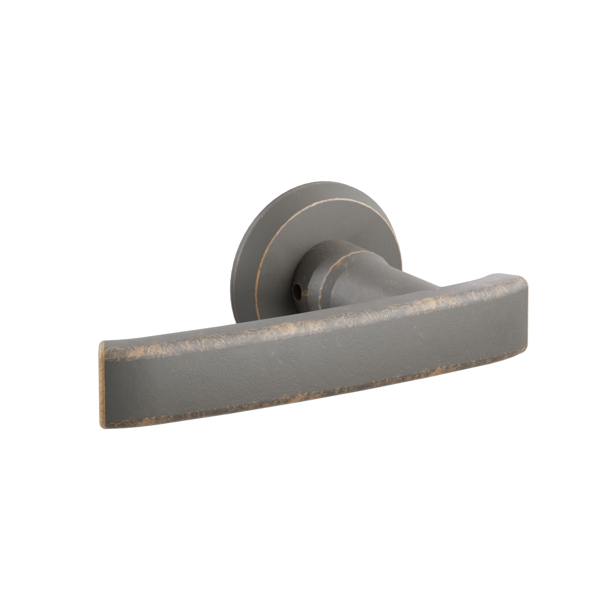 Emtek Yuma Lever Set with Sandcast Bronze #2 Rosette