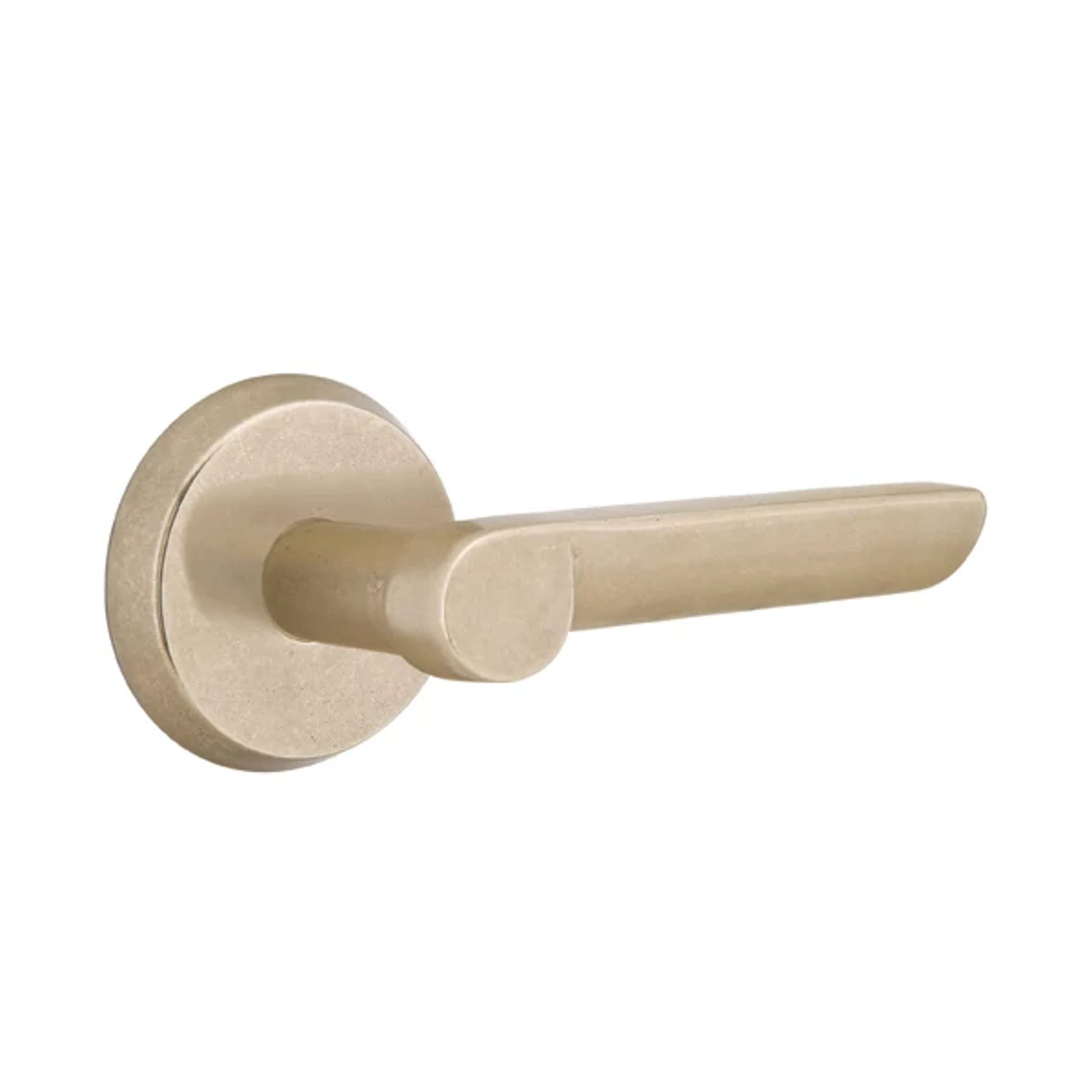 Emtek Concealed Fastener Aurora Lever Set with Sandcast Bronze #2 Rosette