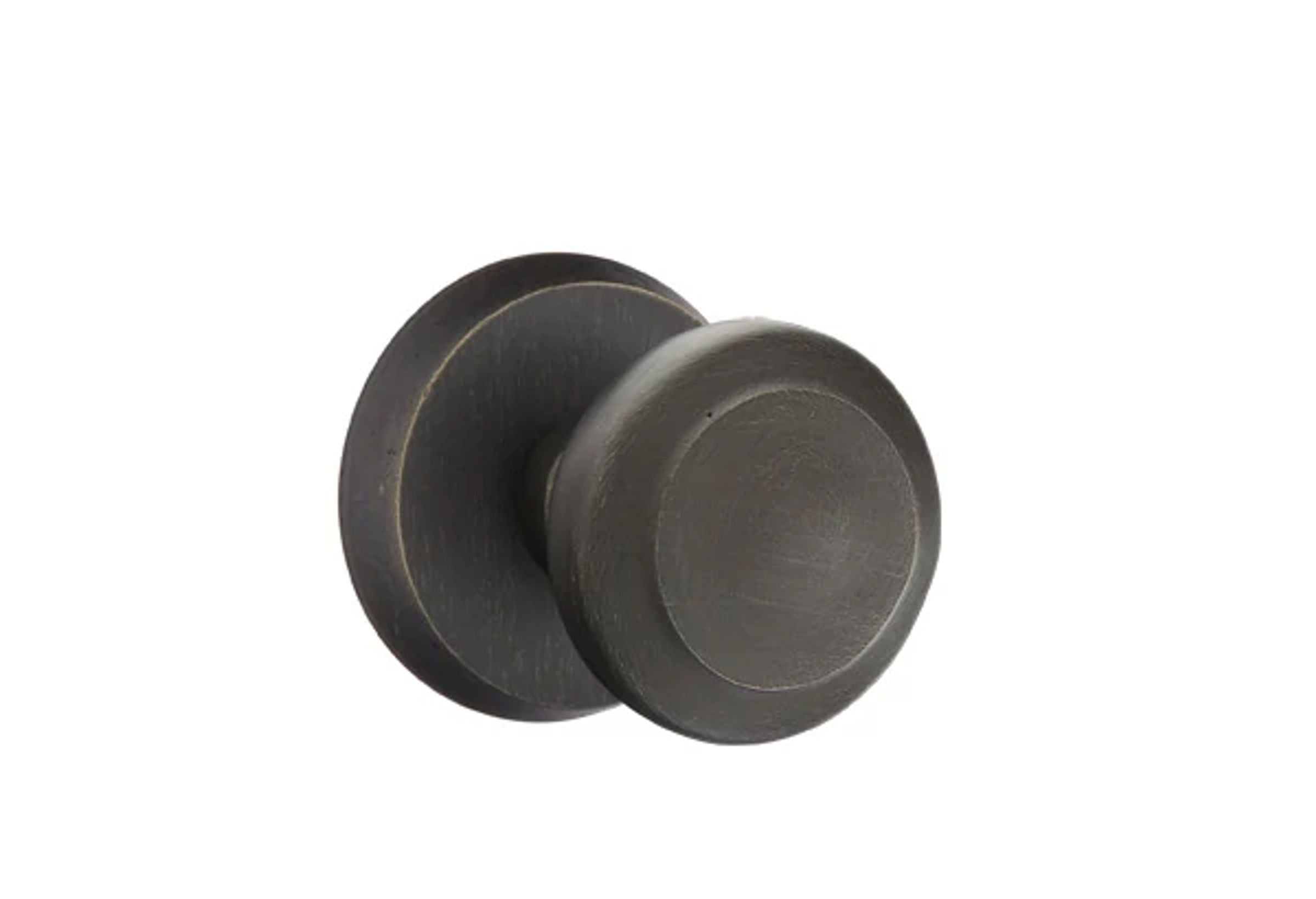 Emtek Concealed Fastener Butte Knob Set with Sandcast Bronze #2 Rosette