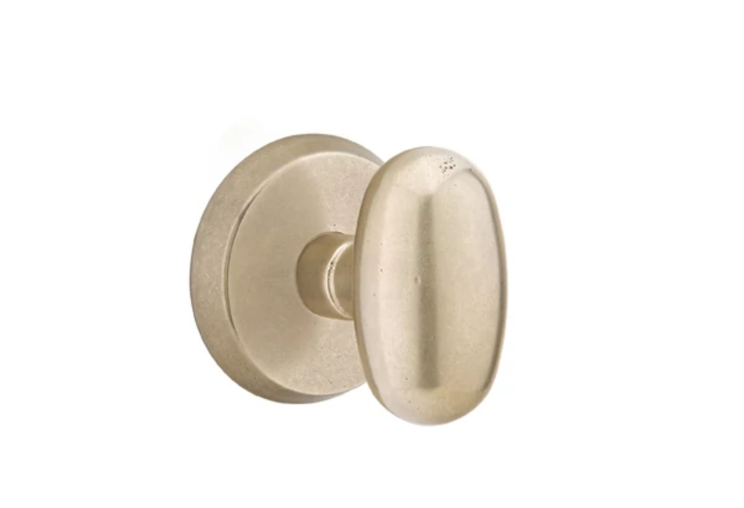 Emtek Egg Knob Set with Sandcast Bronze #2 Rosette