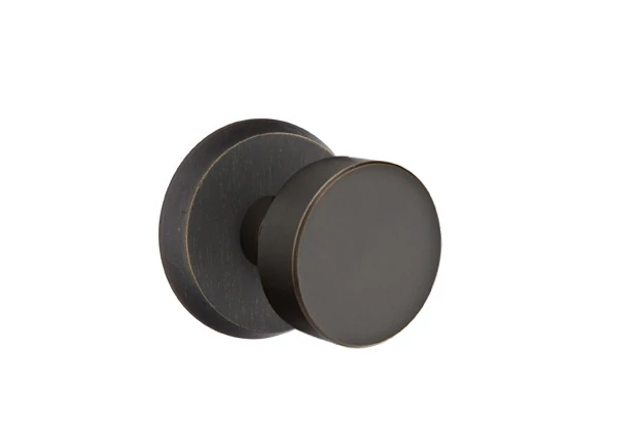 Emtek Round Knob Set with Sandcast Bronze #2 Rosette