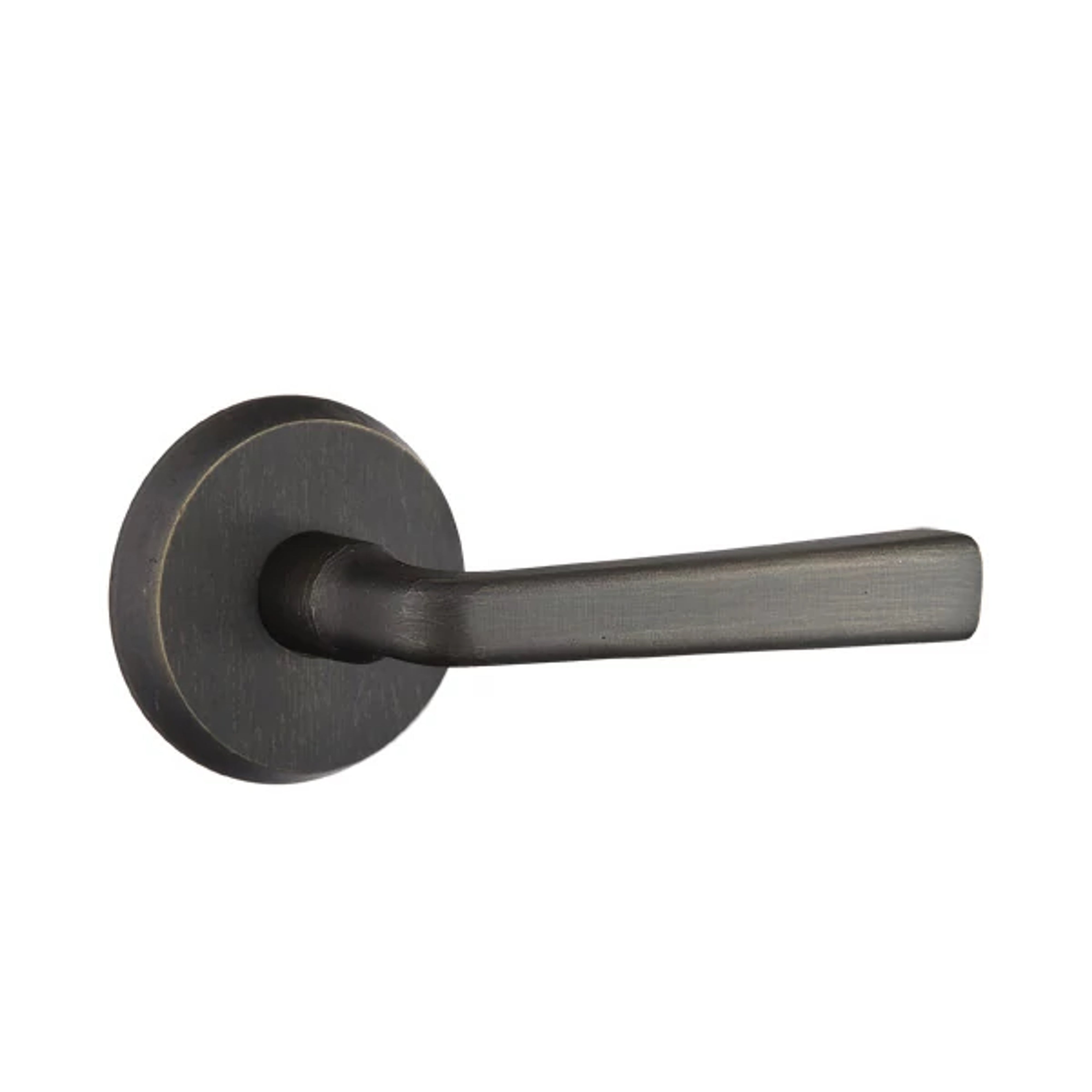 Emtek Concealed Fastener Cimarron Lever Set with Sandcast Bronze #2 Rosette
