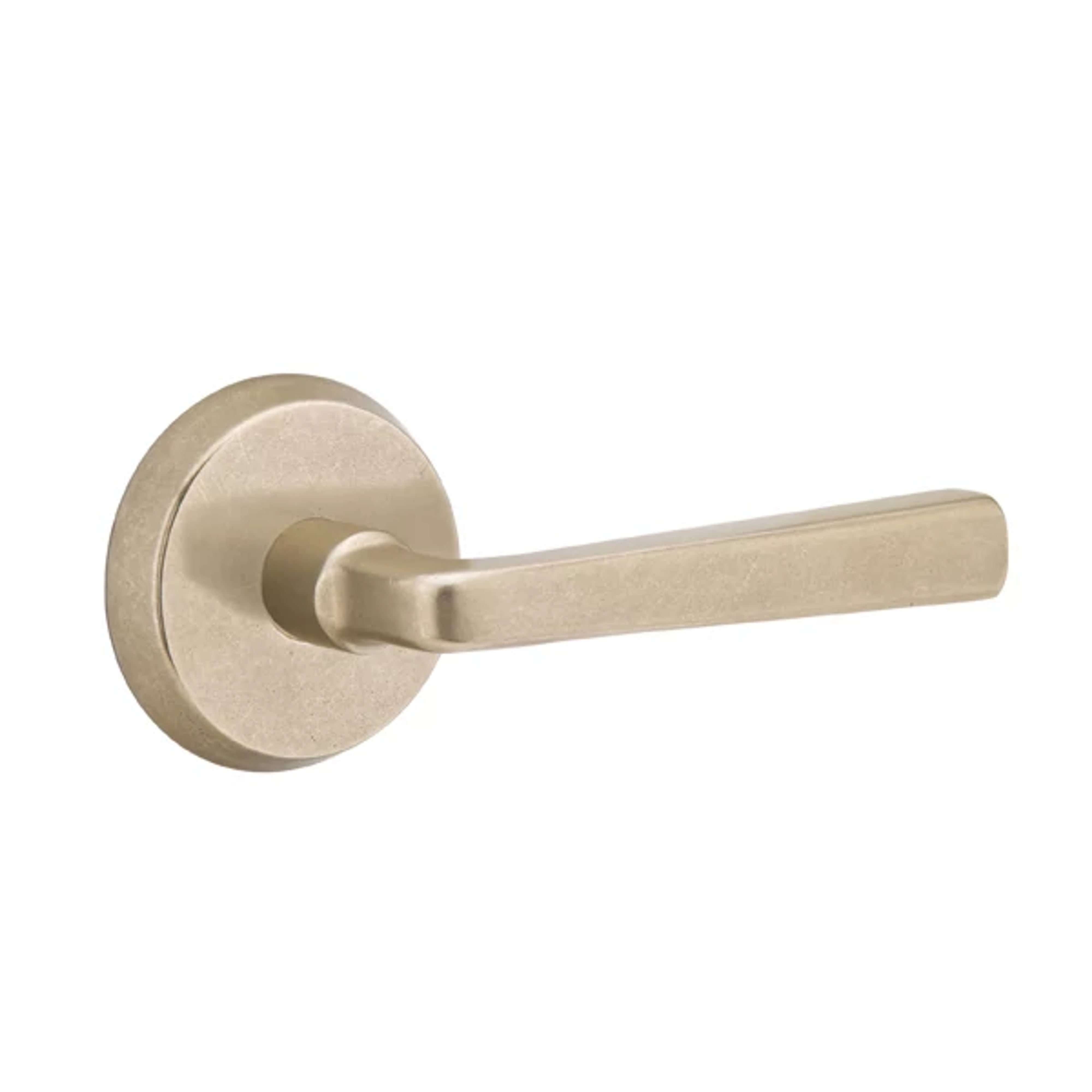 Emtek Concealed Fastener Cimarron Lever Set with Sandcast Bronze #2 Rosette