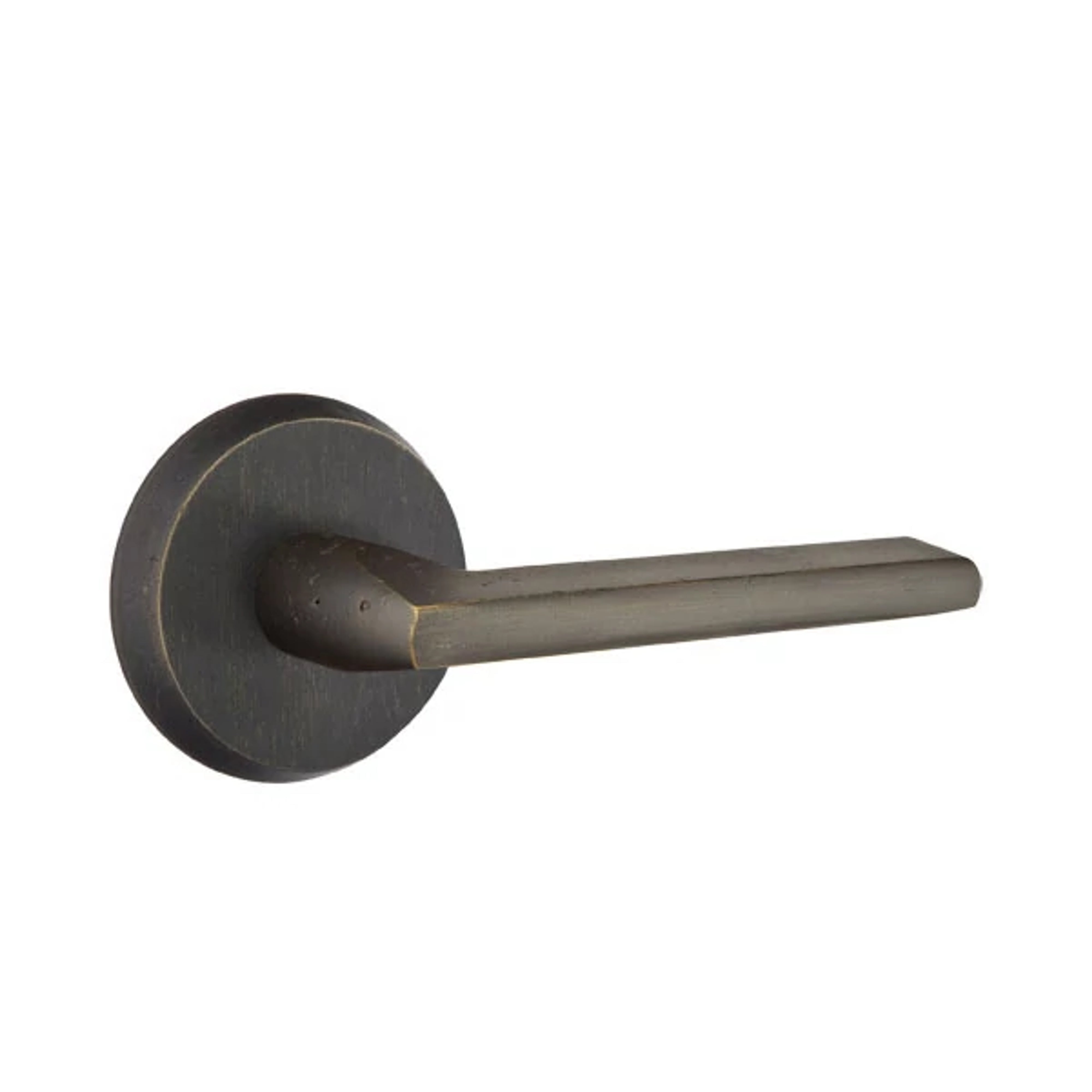 Emtek Lariat Lever Set with Sandcast Bronze #2 Rosette
