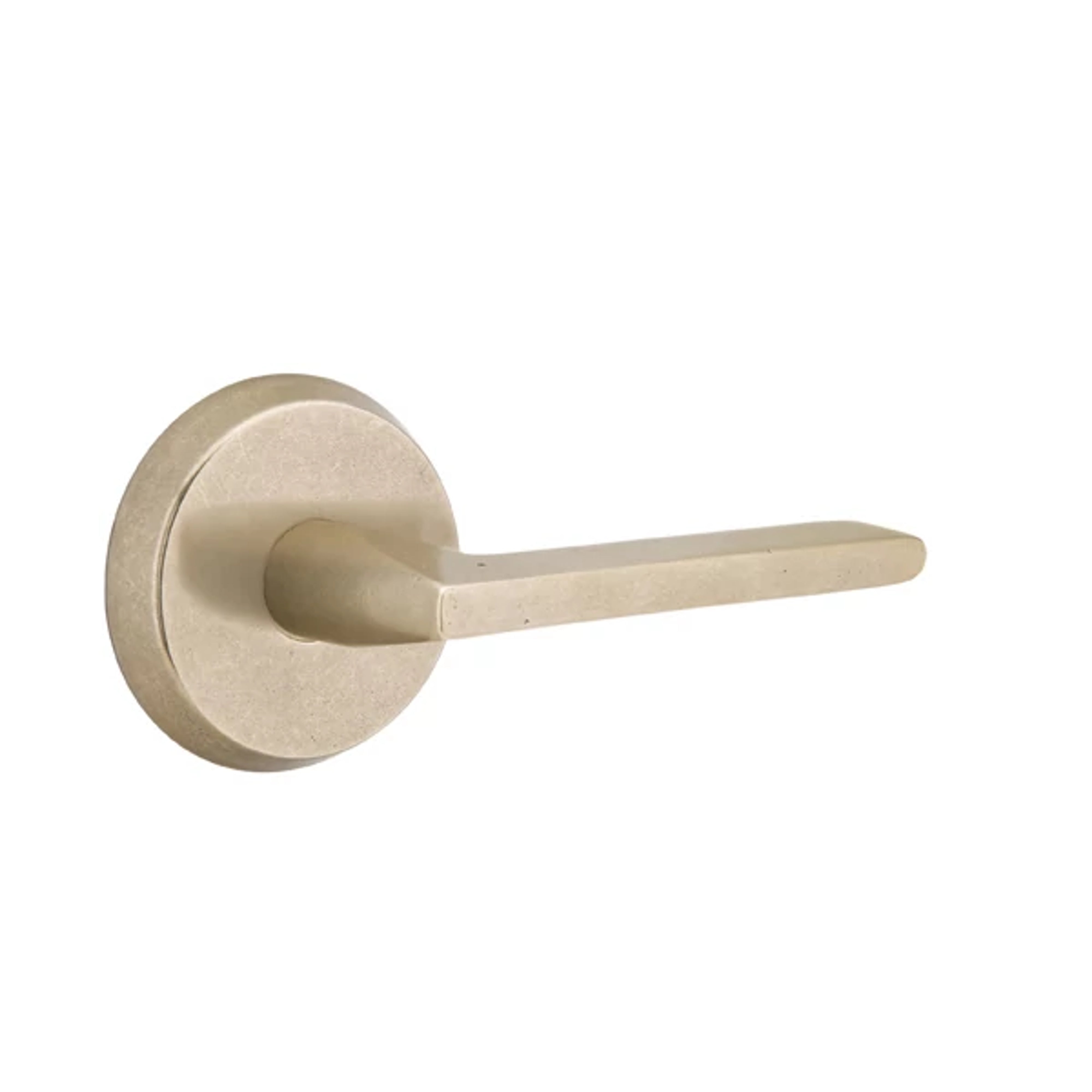 Emtek Concealed Fastener Lariat Lever Set with Sandcast Bronze #2 Rosette