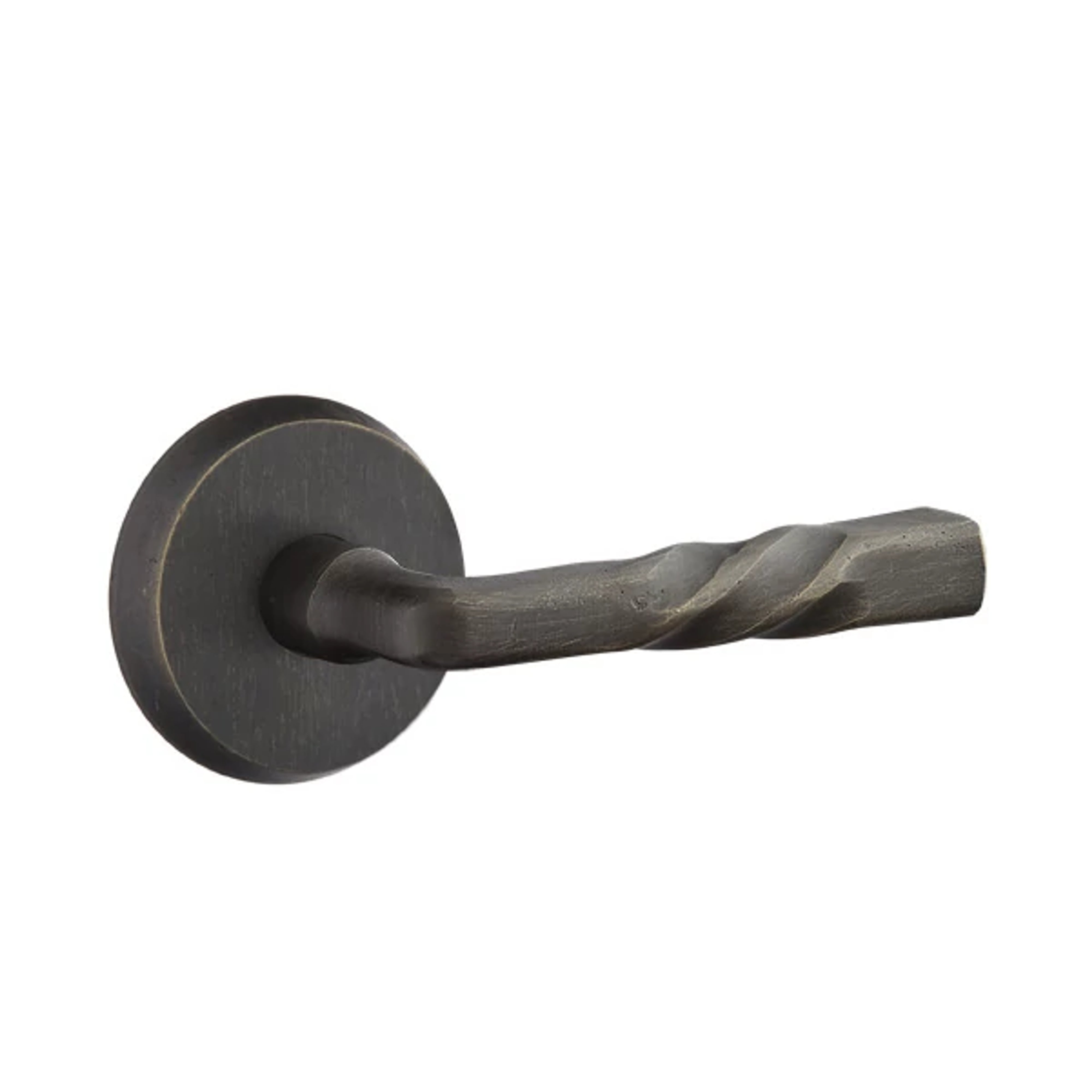 Emtek Concealed Fastener Montrose Lever Set with Sandcast Bronze #2 Rosette