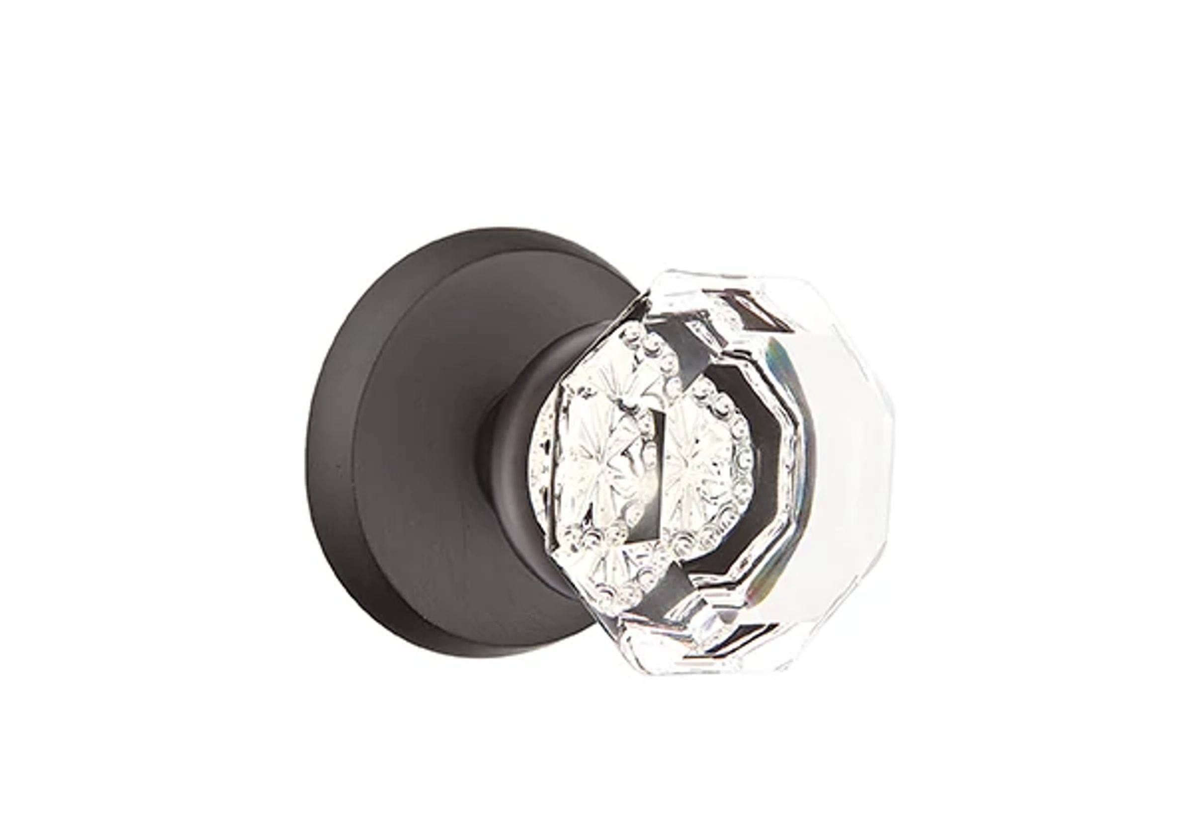 Emtek Concealed Fastener Old Town Knob Set with Sandcast Bronze #2 Rosette