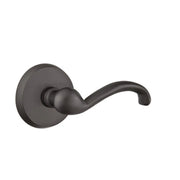 Emtek Concealed Fastener Teton Lver Set with Sandcast Bronze #2 Rosette