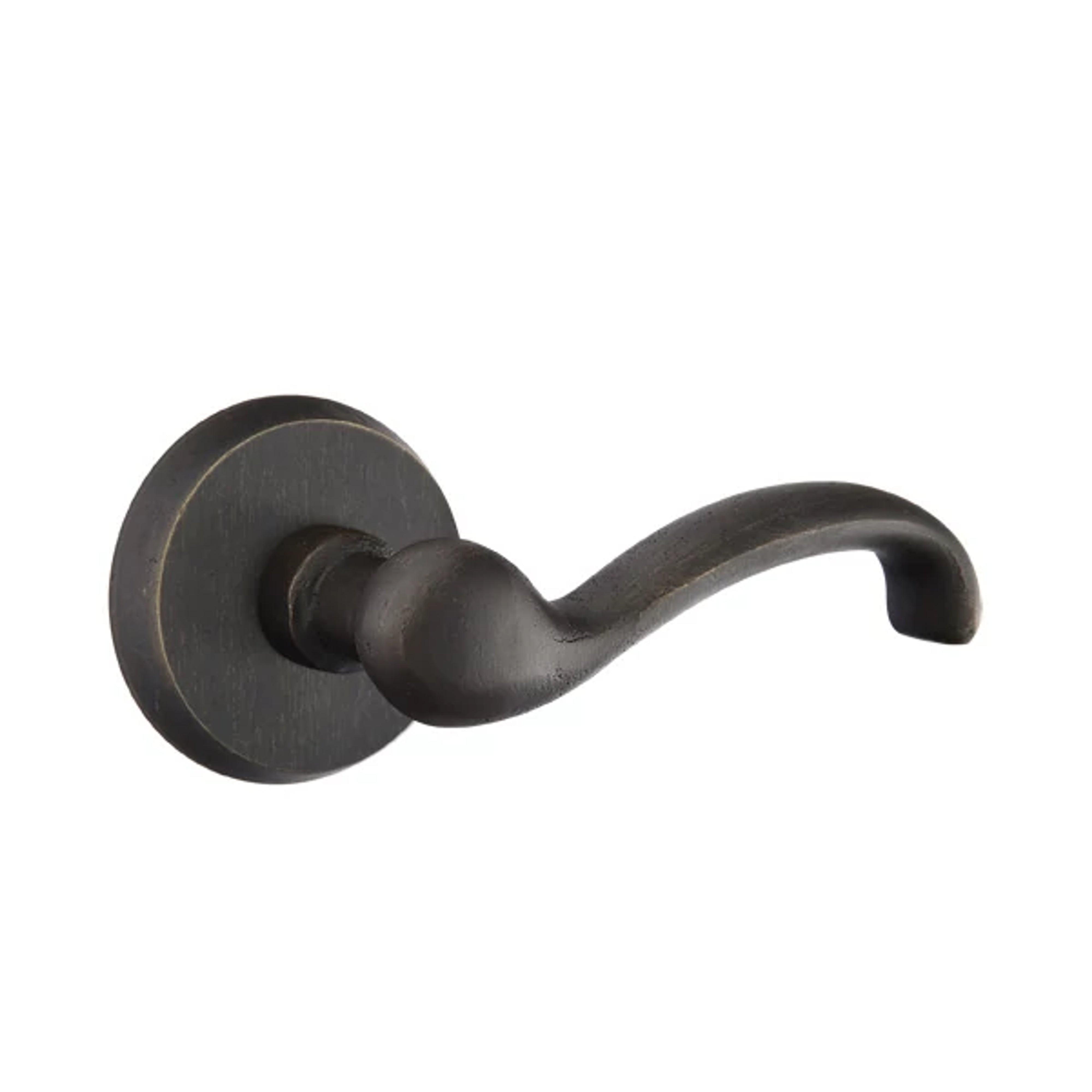 Emtek Teton Lver Set with Sandcast Bronze #2 Rosette