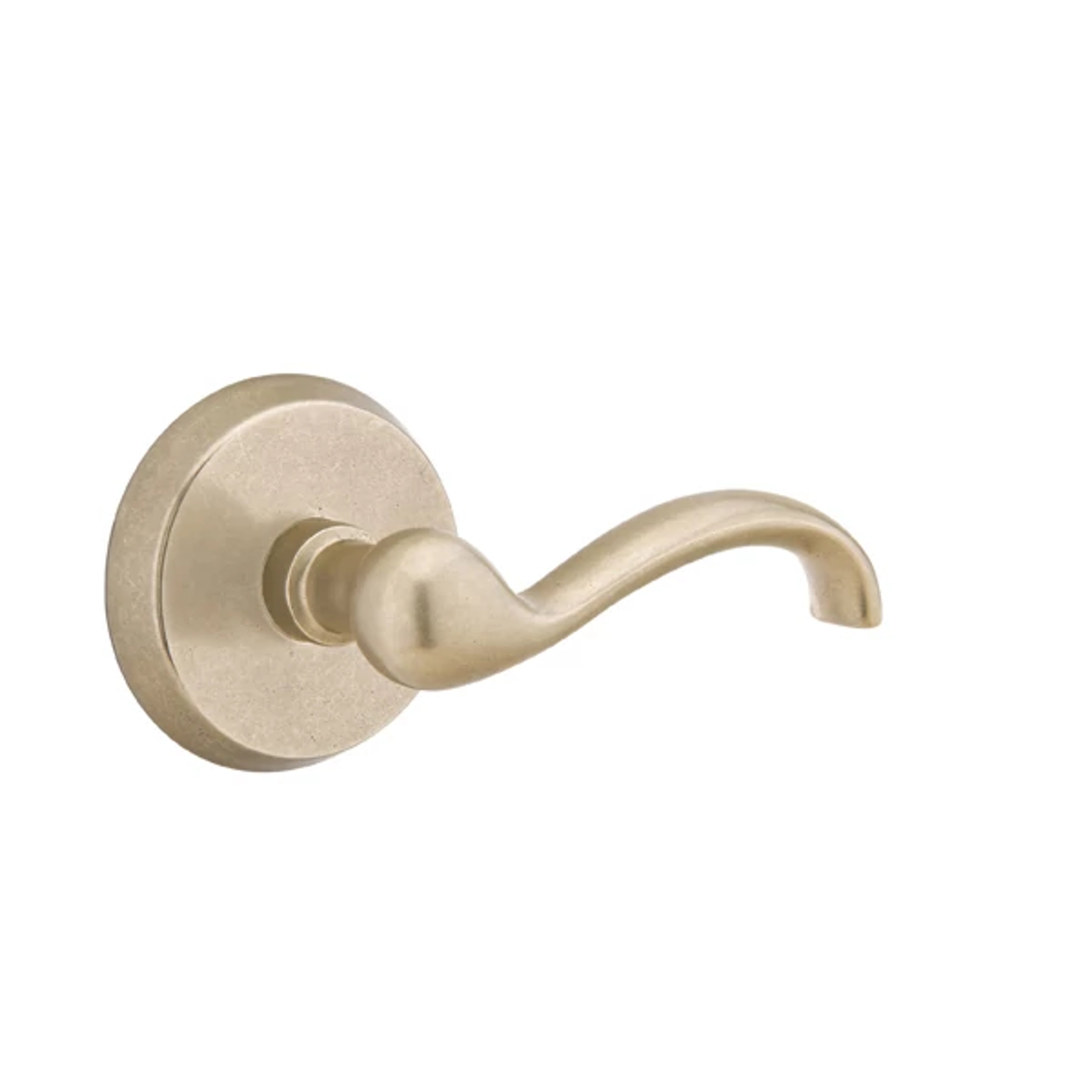 Emtek Concealed Fastener Teton Lver Set with Sandcast Bronze #2 Rosette