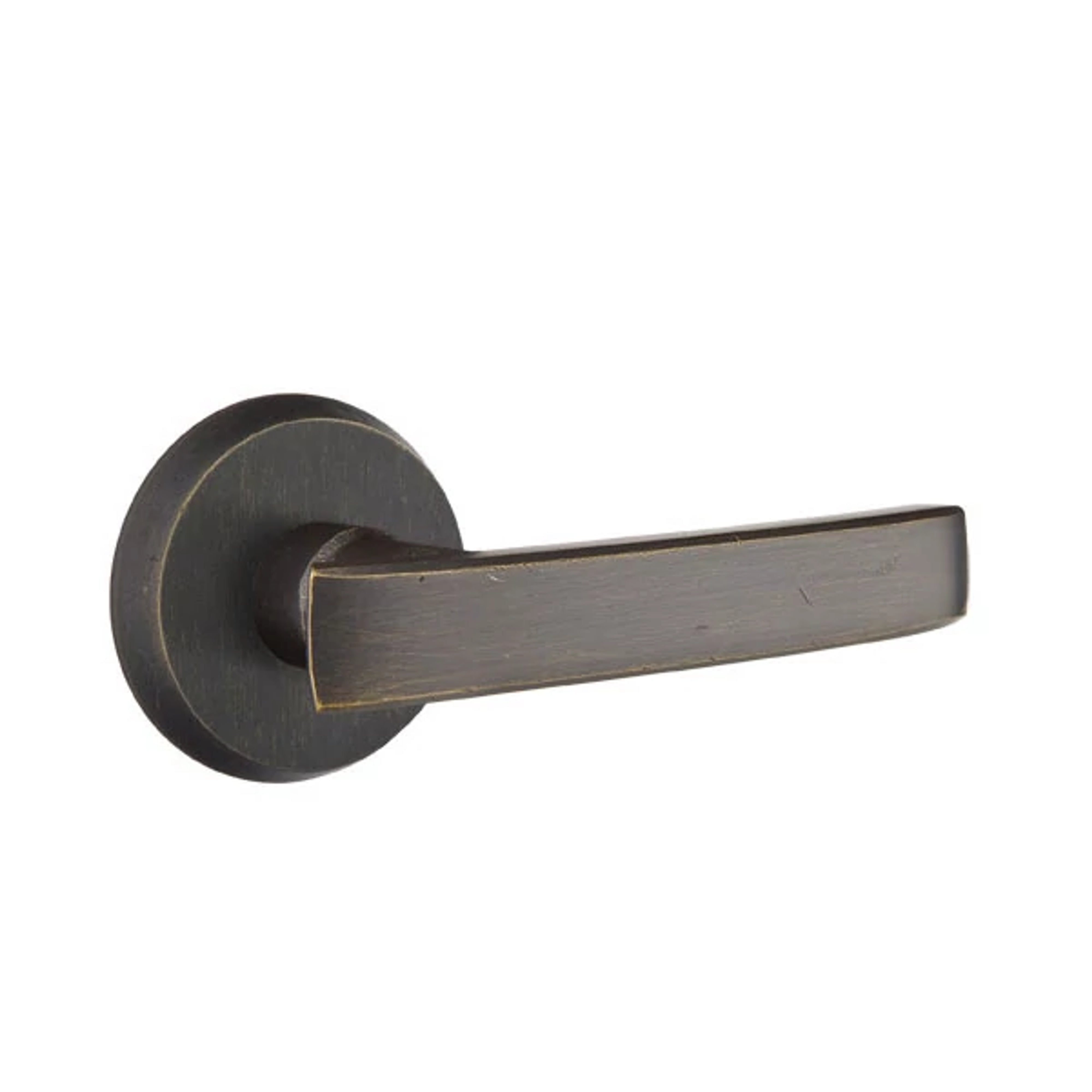 Emtek Concealed Fastener Yuma Lever Set with Sandcast Bronze #2 Rosette