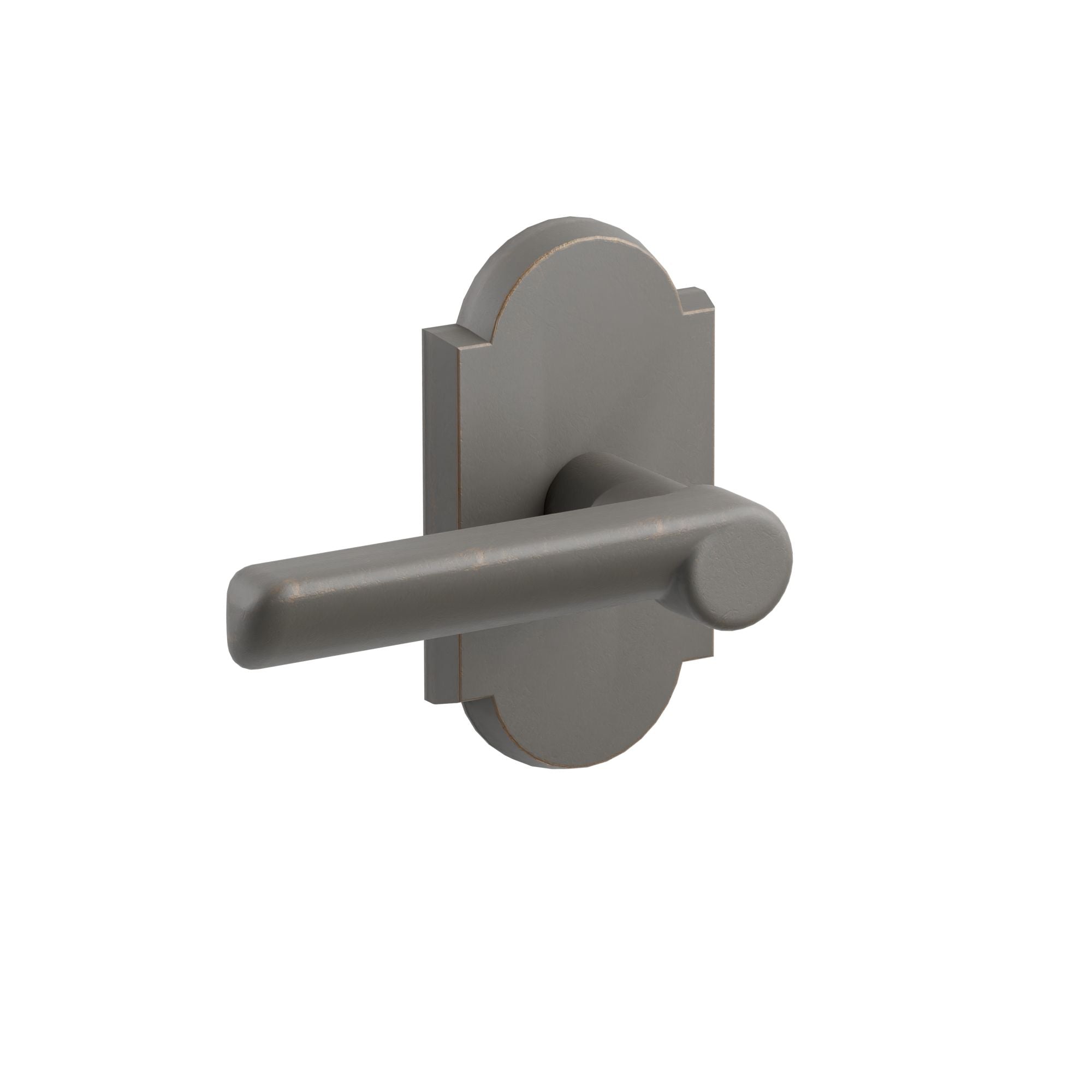 Emtek Teton Lver Set with Sandcast Bronze #2 Rosette