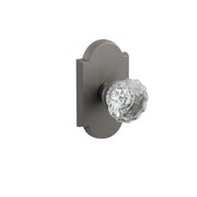 Emtek Astoria Glass Knob Set with Sandcast Bronze #1 Rosette