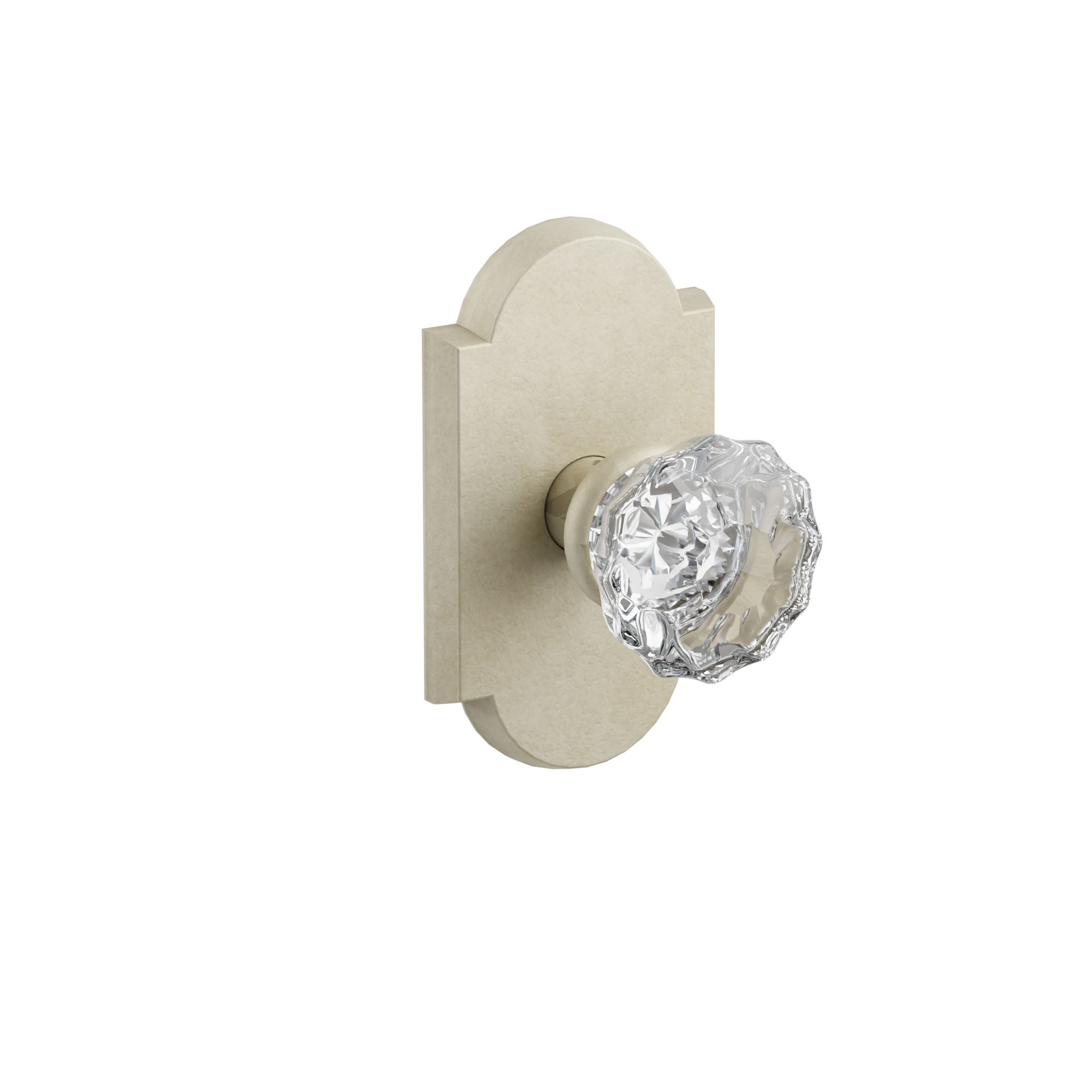 Emtek Astoria Glass Knob Set with Sandcast Bronze #1 Rosette