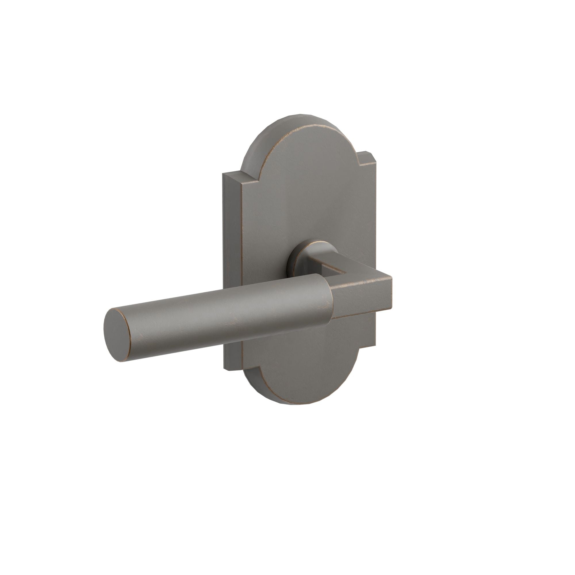 Emtek Bryce Lever Set with Sandcast Bronze #1 Rosette