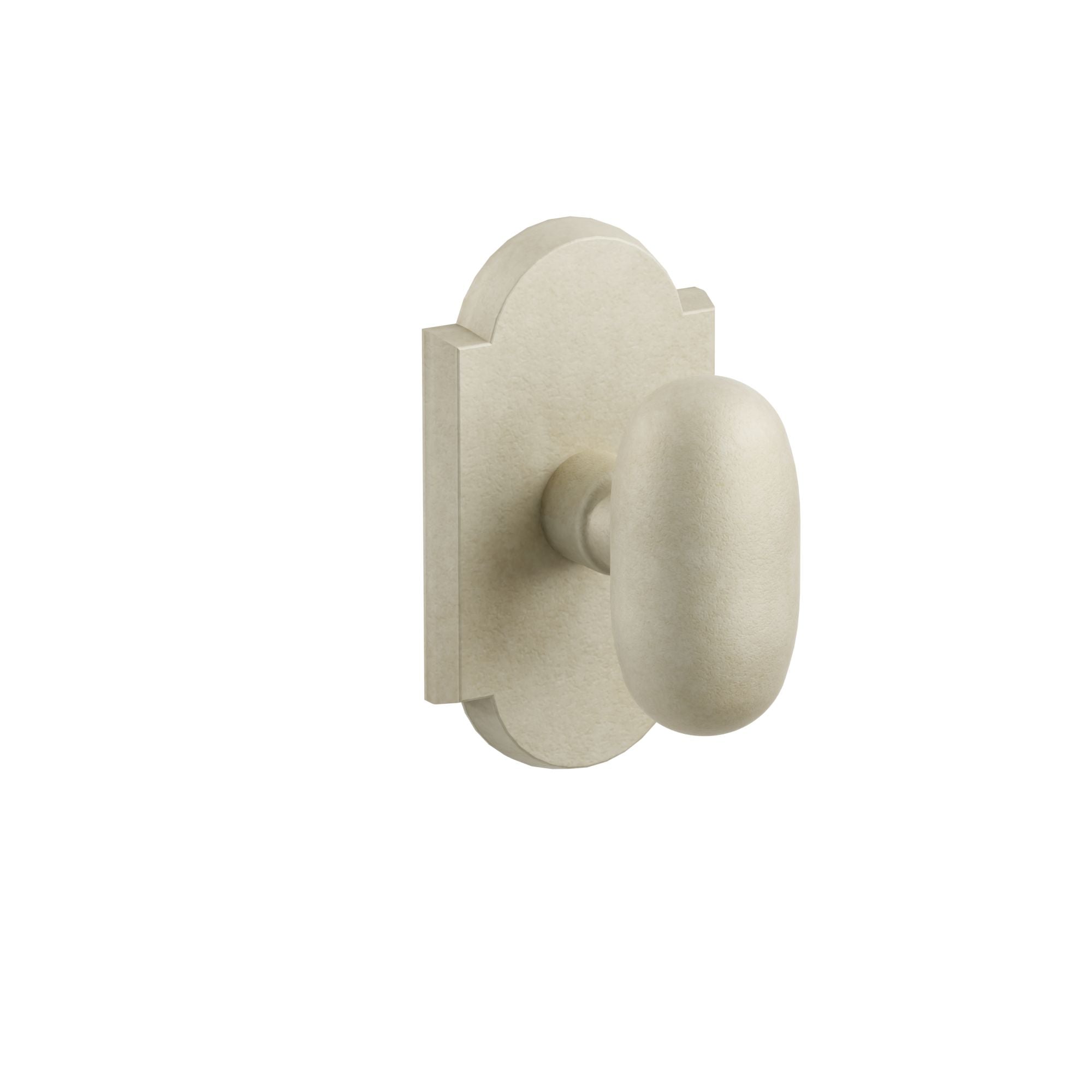 Emtek Concealed Fastener Egg Knob Set with Sandcast Bronze #1 Rosette