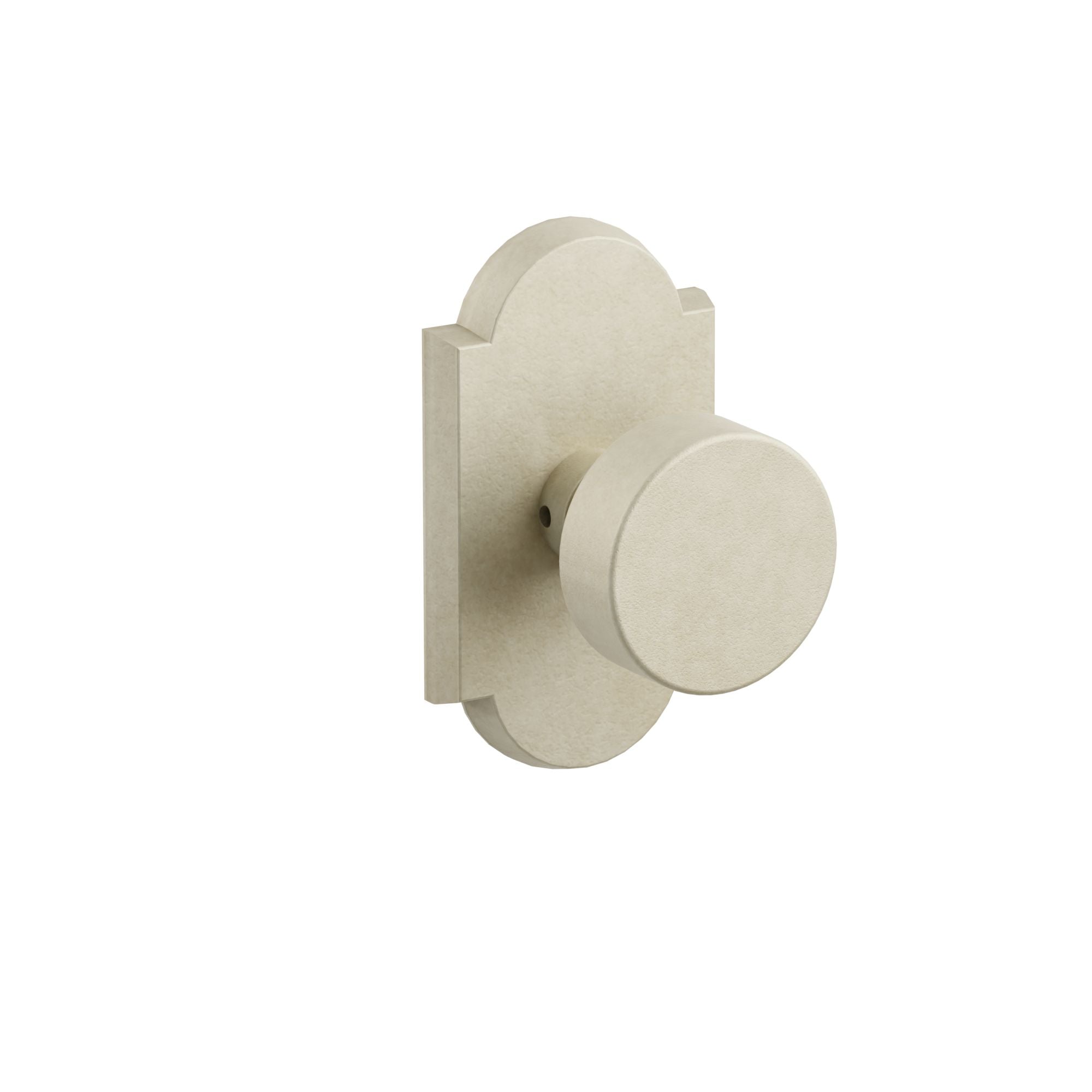 Emtek Concealed Fastener Round Knob Set with Sandcast Bronze #1 Rosette