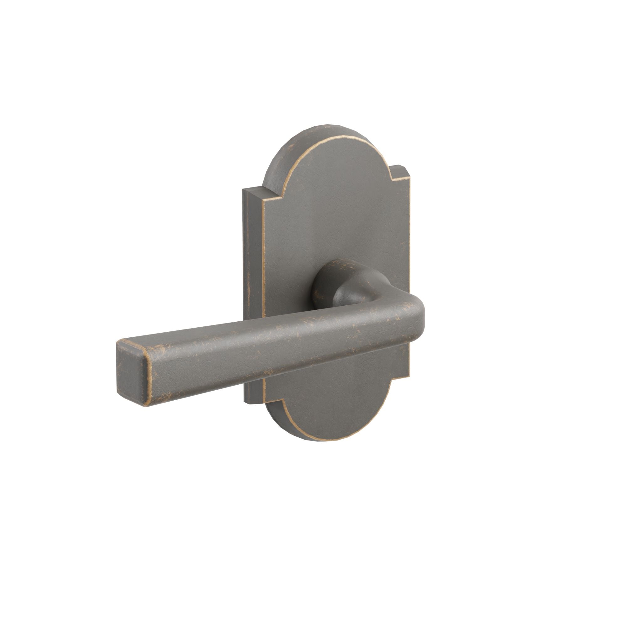 Emtek Concealed Fastener Cimarron Lever Set with Sandcast Bronze #1 Rosette